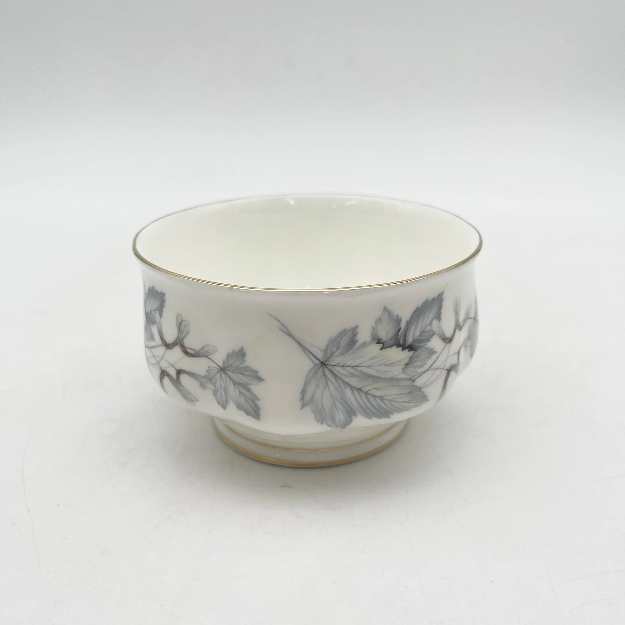 Royal Albert /糖碗/ Silver Maple / 1950s- / Fine Bone China /英国/ 骨中国，叶柄，植物学，金轮辋，金彩装饰，英国葡萄酒，陶瓷，单色调，经典，西式餐具/[葡萄酒]