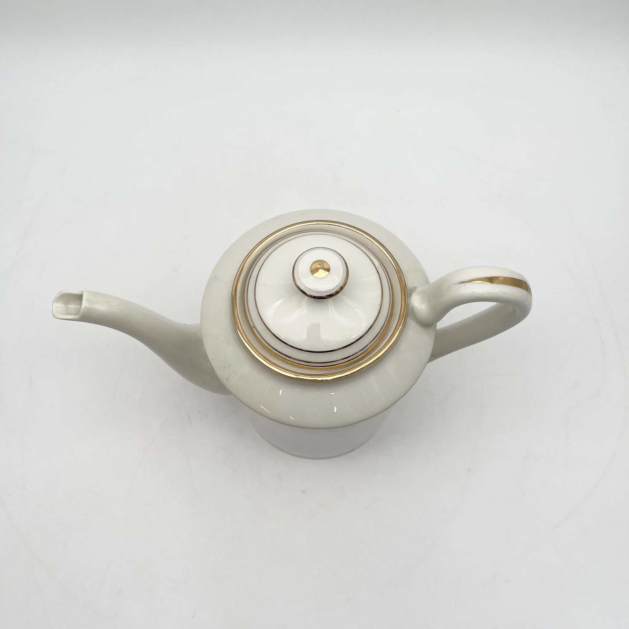 Charles Pillivuyt & Co. / ティーポット / Mehun / 20C初頭 / 磁器 / フランス / 実用美, 金彩 / [アンティーク]
