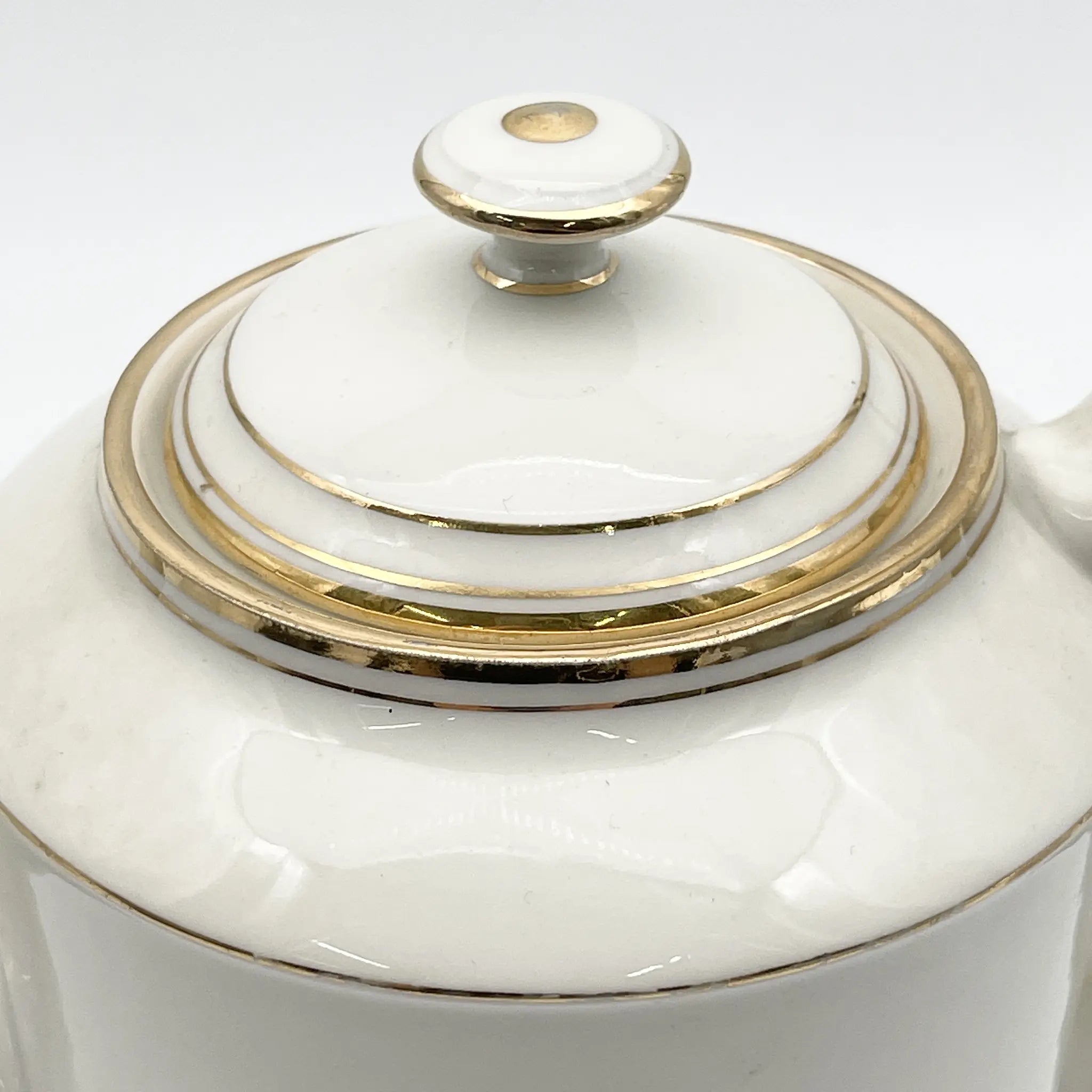 Charles Pillivuyt & Co. / ティーポット / Mehun / 20C初頭 / 磁器 / フランス / 実用美, 金彩 / [アンティーク]