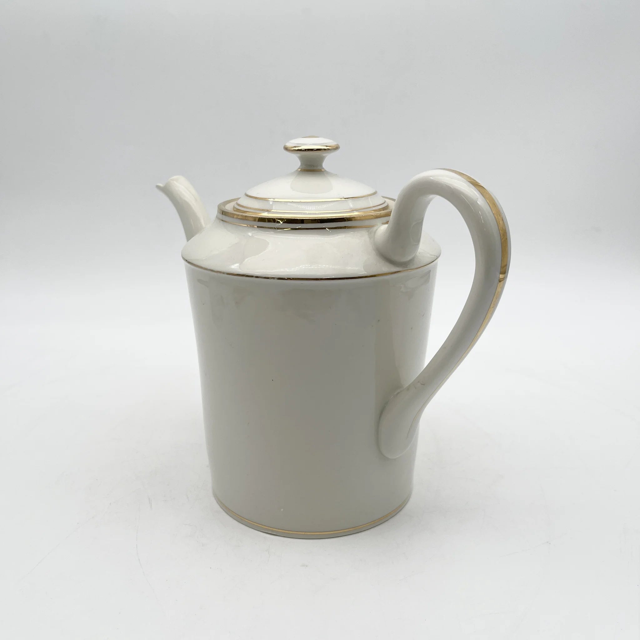 Charles Pillivuyt & Co. / ティーポット / Mehun / 20C初頭 / 磁器 / フランス / 実用美, 金彩 / [アンティーク]