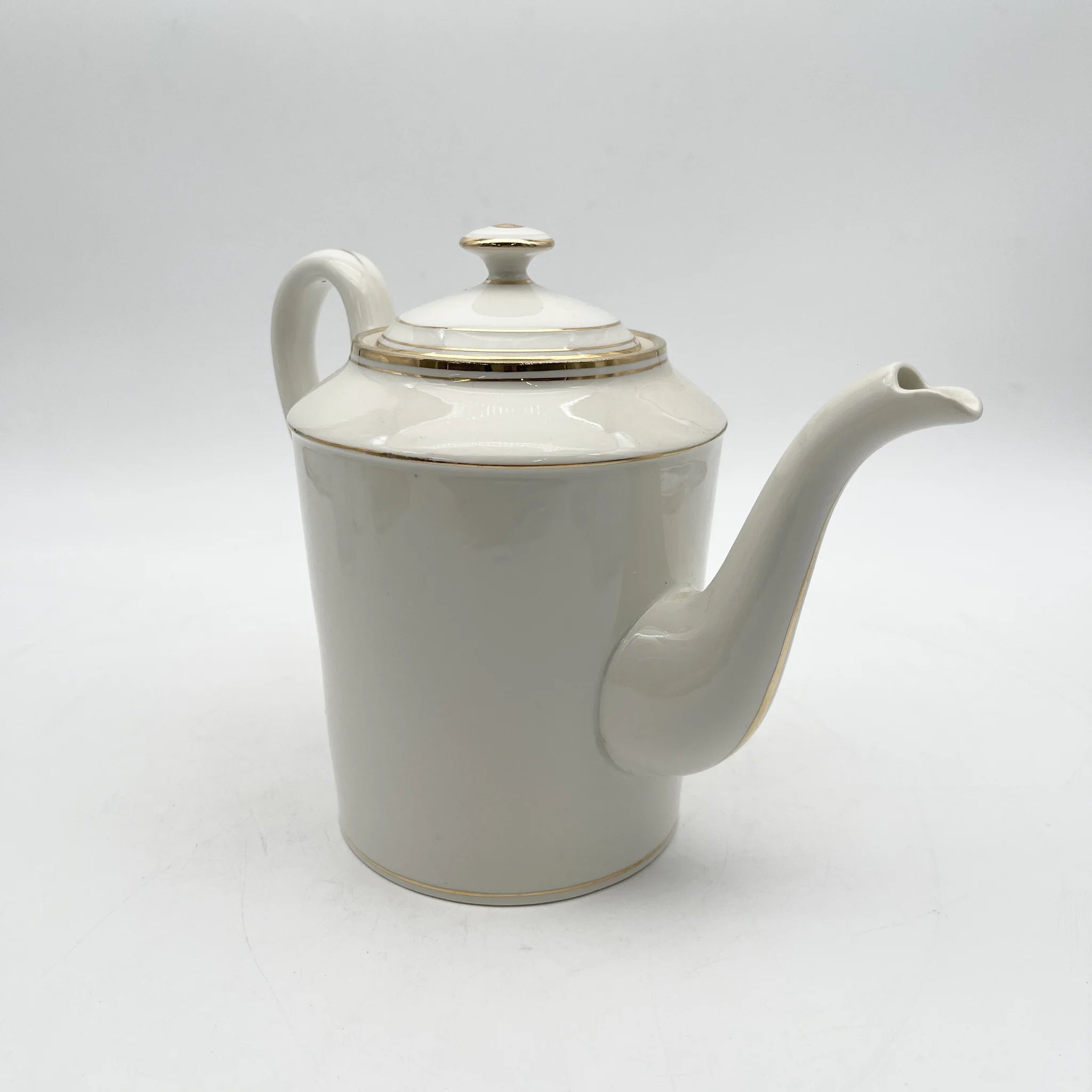 Charles Pillivuyt & Co. / ティーポット / Mehun / 20C初頭 / 磁器 / フランス / 実用美, 金彩 / [アンティーク]