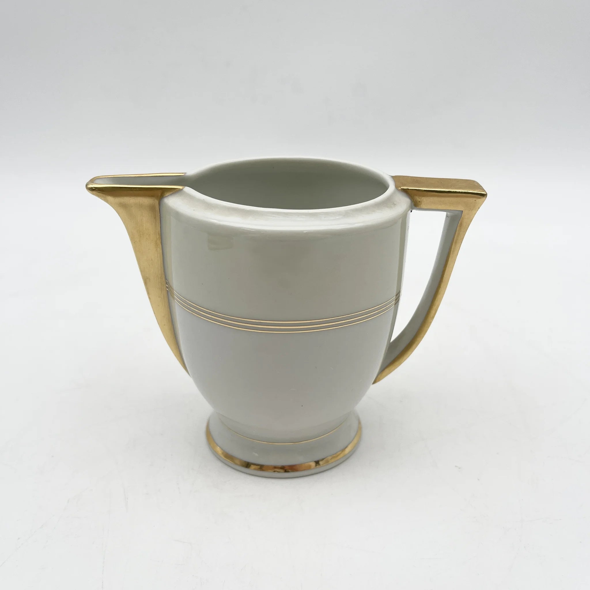 クリーマー / リモージュ磁器 / 20C中頃 / 磁器 / フランス / 金彩, 幾何学的フォルム / [ビンテージ]