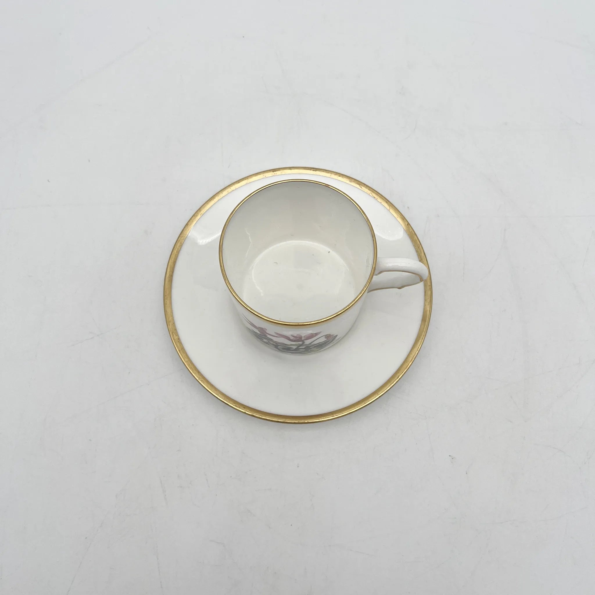 Royal Worcester(ロイヤル・ウースター) / カップ&ソーサー / 20C中後期 / Fine Bone China / イギリス / アルパイン・フラワー, 金彩 / [アンティーク]