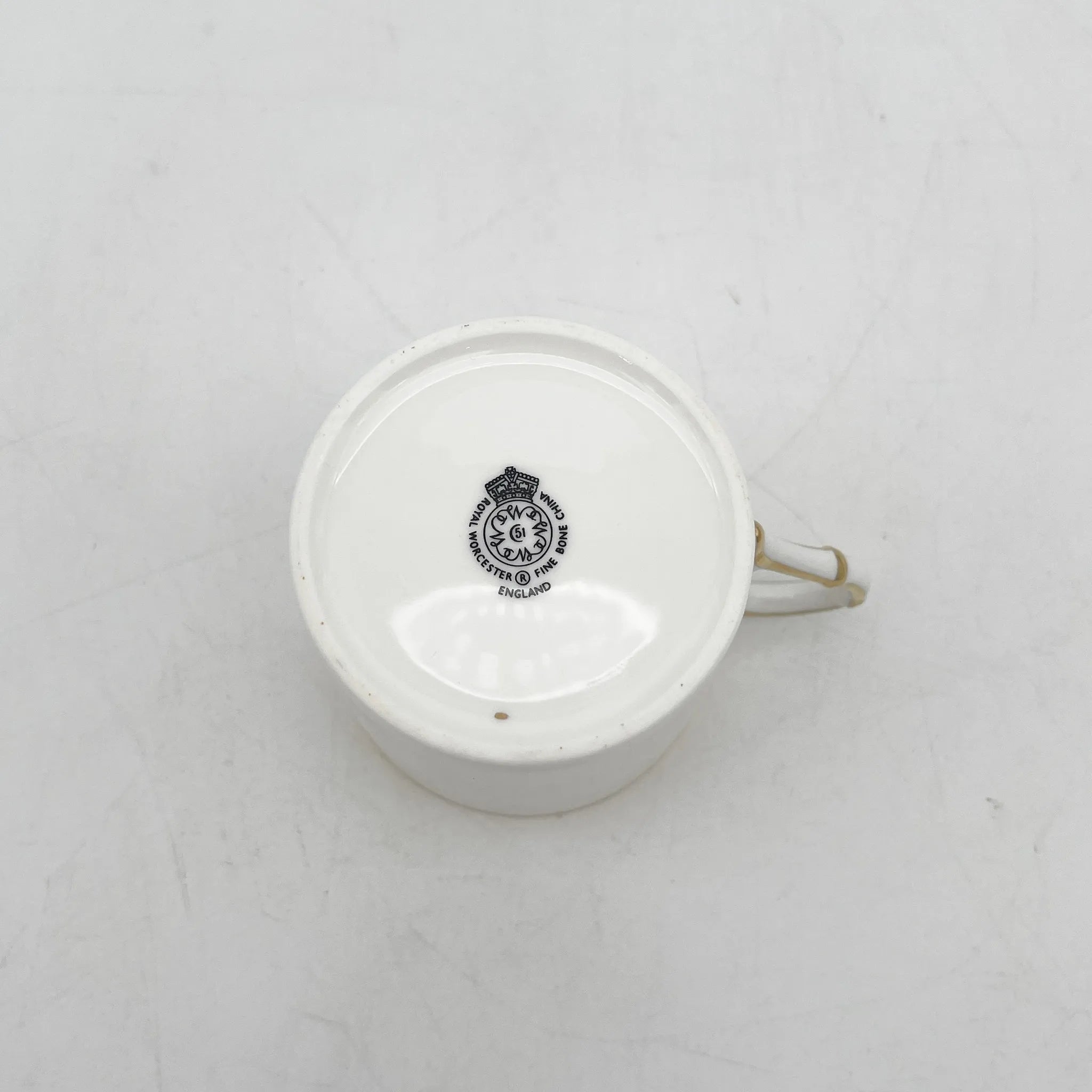 Royal Worcester(ロイヤル・ウースター) / カップ&ソーサー / 20C中後期 / Fine Bone China / イギリス / アルパイン・フラワー, 金彩 / [アンティーク]