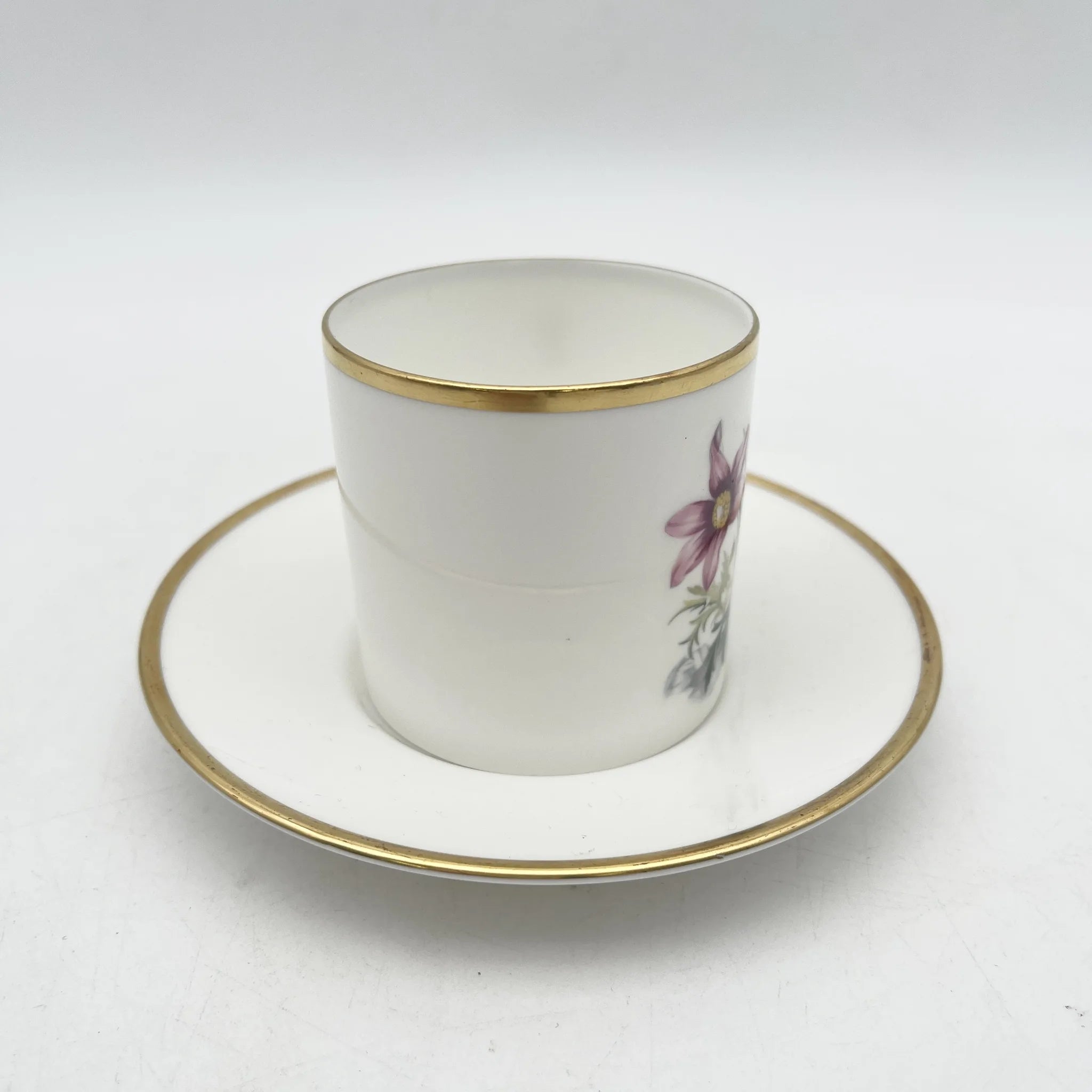 Royal Worcester(ロイヤル・ウースター) / カップ&ソーサー / 20C中後期 / Fine Bone China / イギリス / アルパイン・フラワー, 金彩 / [アンティーク]