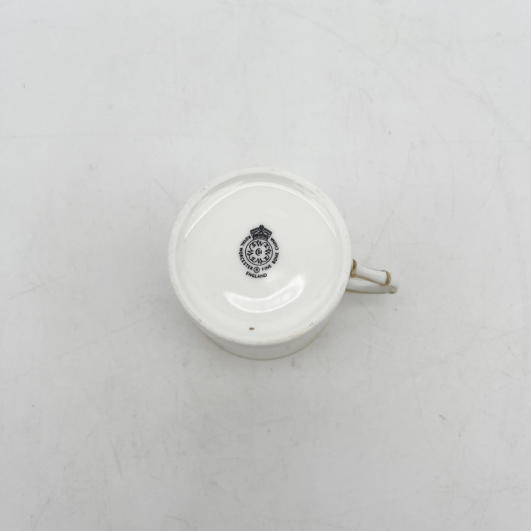 Royal Worcester(ロイヤル・ウースター) / カップ&ソーサー / 20C中後期 / Fine Bone China / イギリス / アルパイン・フラワー, 金彩 / [アンティーク]