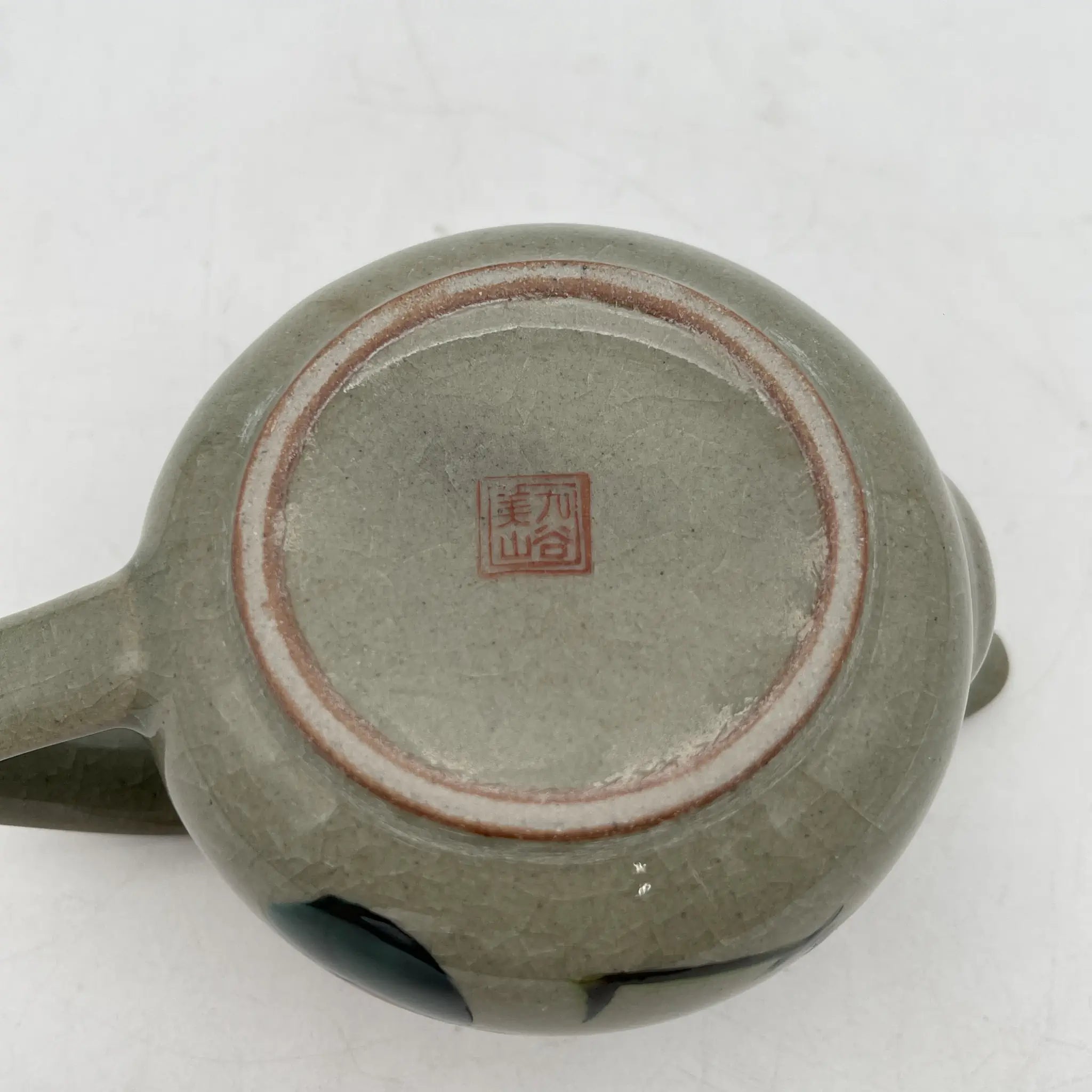 美山 / 急須 / 九谷焼 / 20C末 / 陶器 / 日本 / 椿, 箱付 / [リユース]