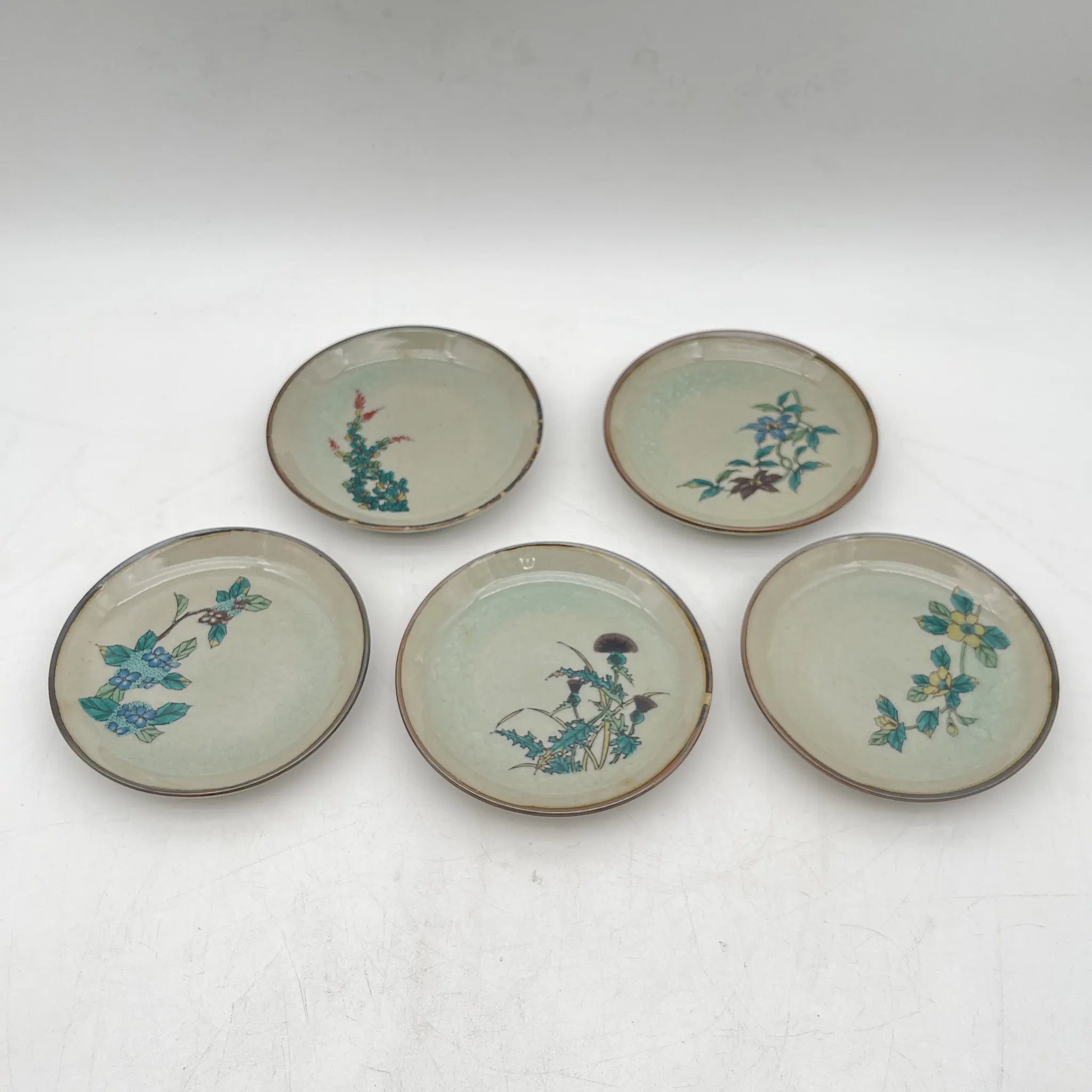 美山 / 小皿 / 九谷焼 / 20C末 / 陶器 / 日本 / 箱付 / [リユース]