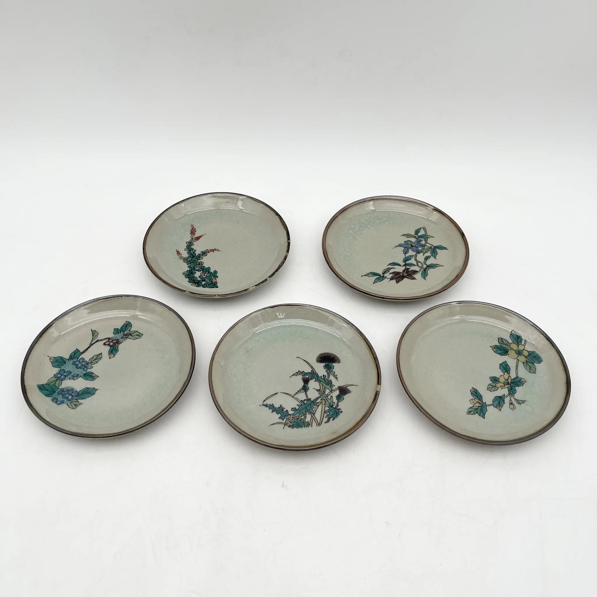 美山 / 小皿 / 九谷焼 / 20C末 / 陶器 / 日本 / 箱付 / [リユース]