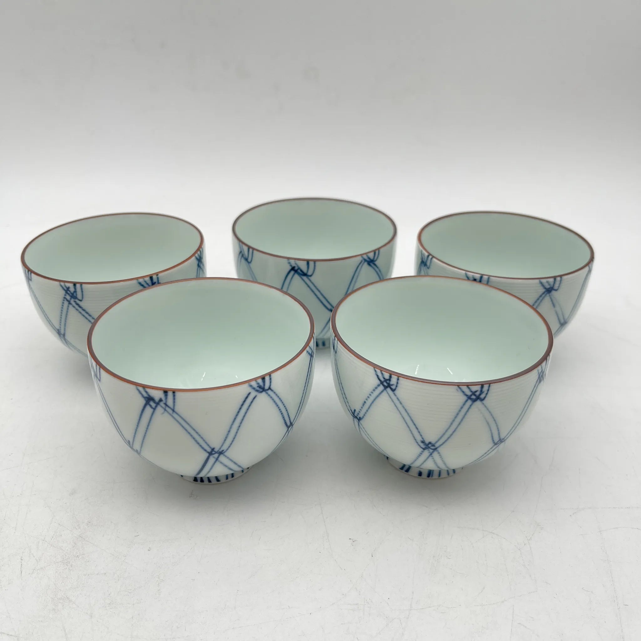 たち吉 / 急須+湯呑5P / 20C末 / 磁器 / 日本 / 箱付 / [リユース]