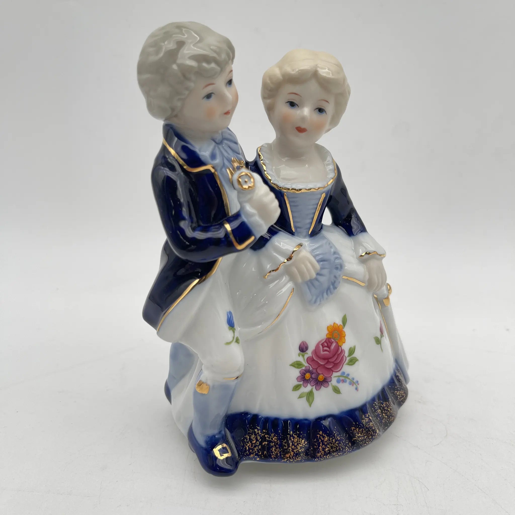 C-O-D-A-I FIGURINE (コーダイ・フィギュリン) / オルゴール / European Blue Romance (ヨーロピアン・ブルー・ロマンス) / 1970-80s / 磁器 / 日本 / 魅惑のワルツ, 箱付 / [リユース]
