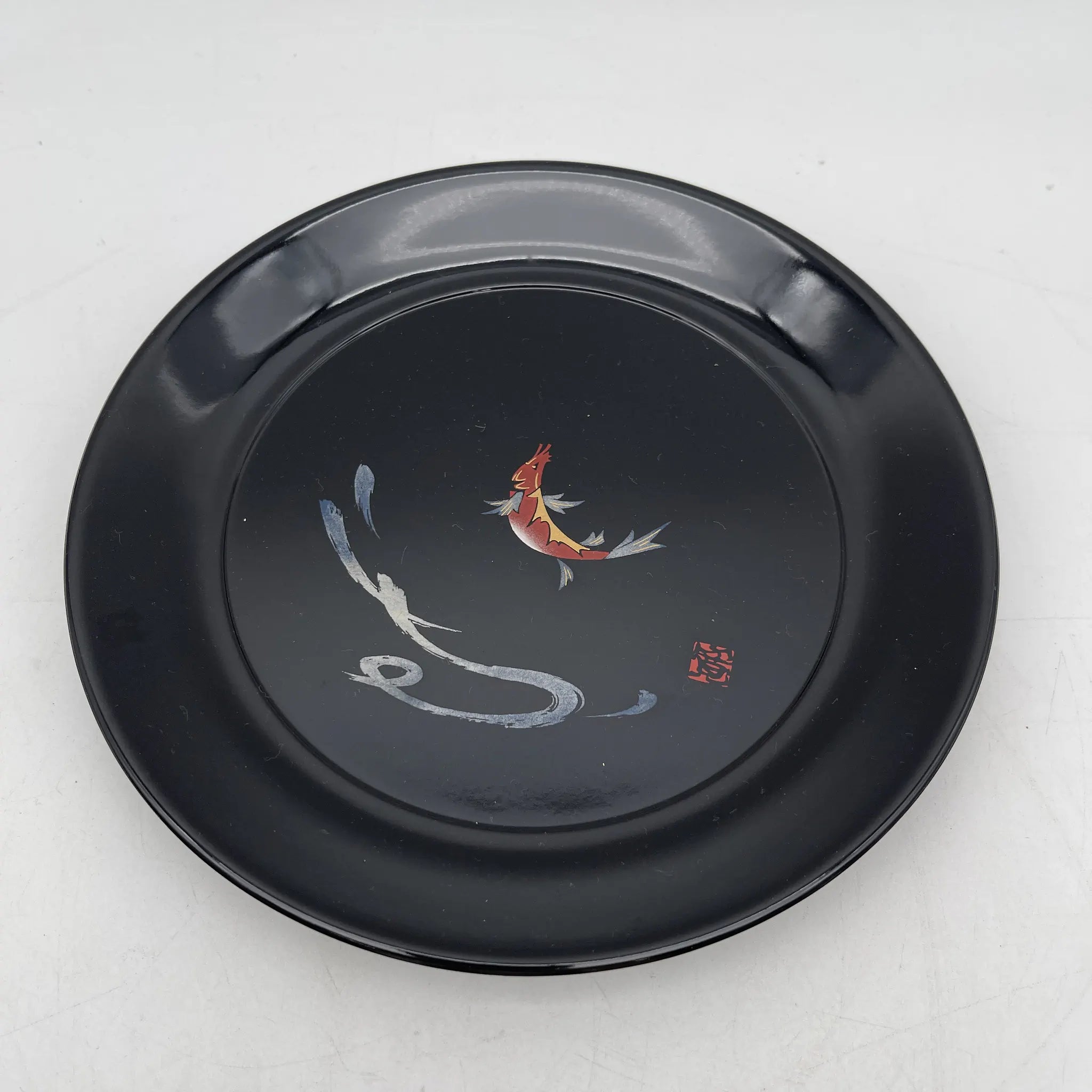 山本寛斎 / 銘々皿 / 1980-90s / 漆器 / 日本 / 飛跳鯉, 箱付 / [リユース]