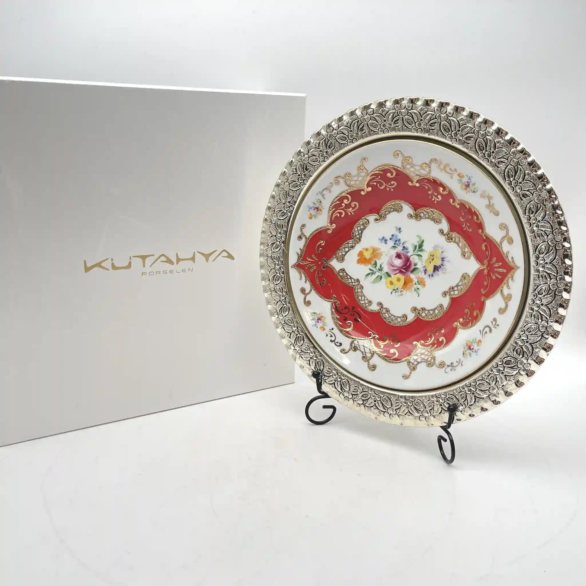 KUTAHYA PORSELEN（キュタフヤ・ポルセレン） / 飾り皿 / Burcu（ブルジュ） / 2017 / 磁器 / トルコ / ハンドメイド, 箱付 / [リユース]