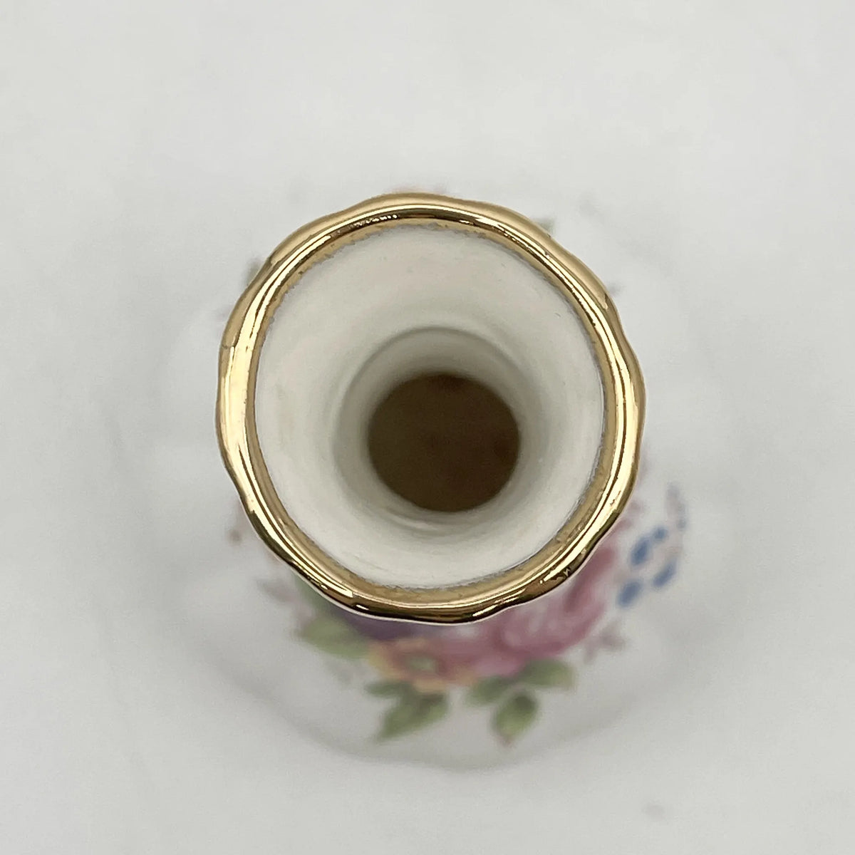 Queen's（皇后）/花瓶（花卉基地）/瓷器/英国/金彩，花卉装饰，一朵花，洛可可风格，花卉图案，古董风格，西洋陶瓷/[复古]