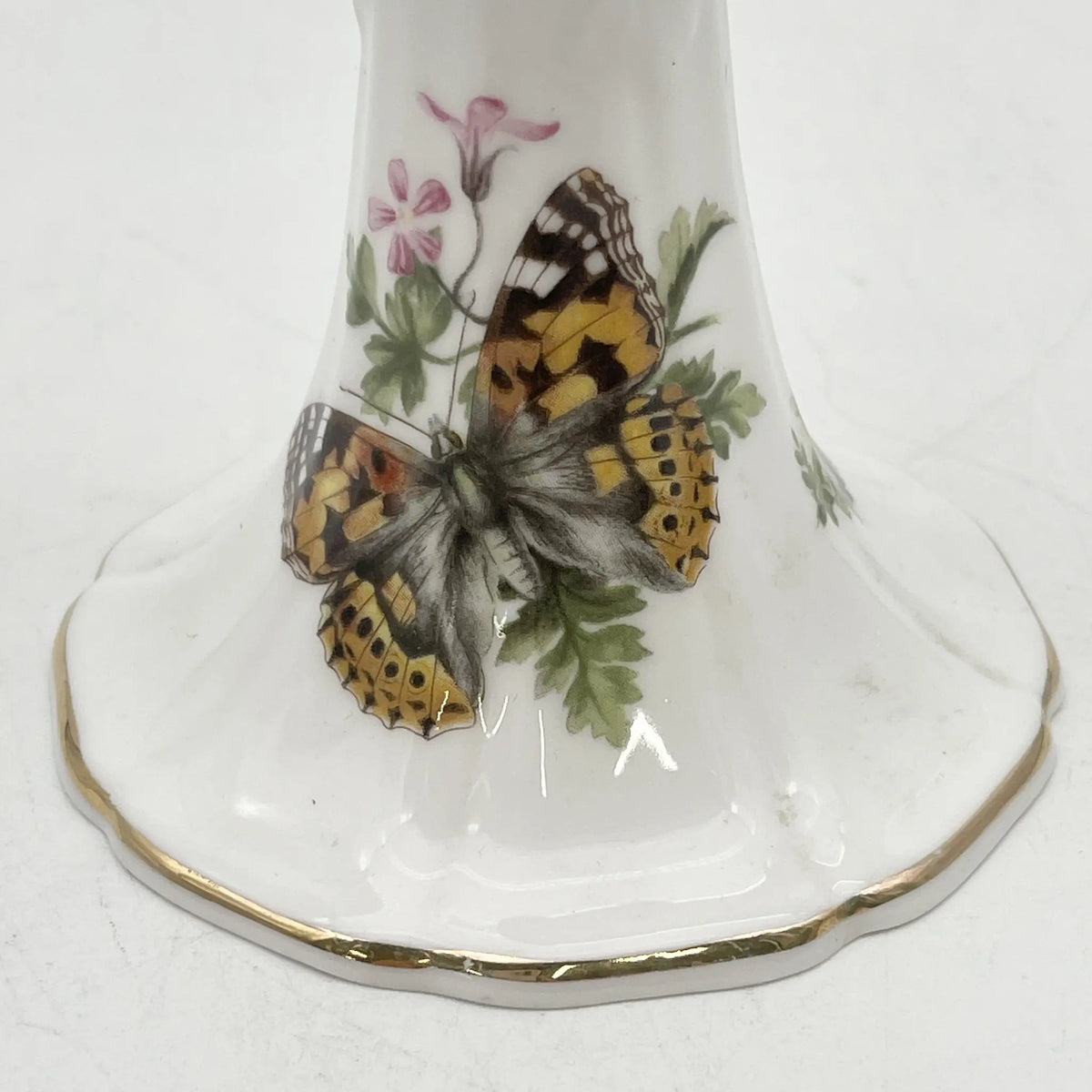 Royal Worcester /蜡烛架/ BUTTERFLIES /瓷器/英国/ 金彩，浮雕，蝴蝶，洛可可风格，古董风格，西洋陶瓷/[复古]