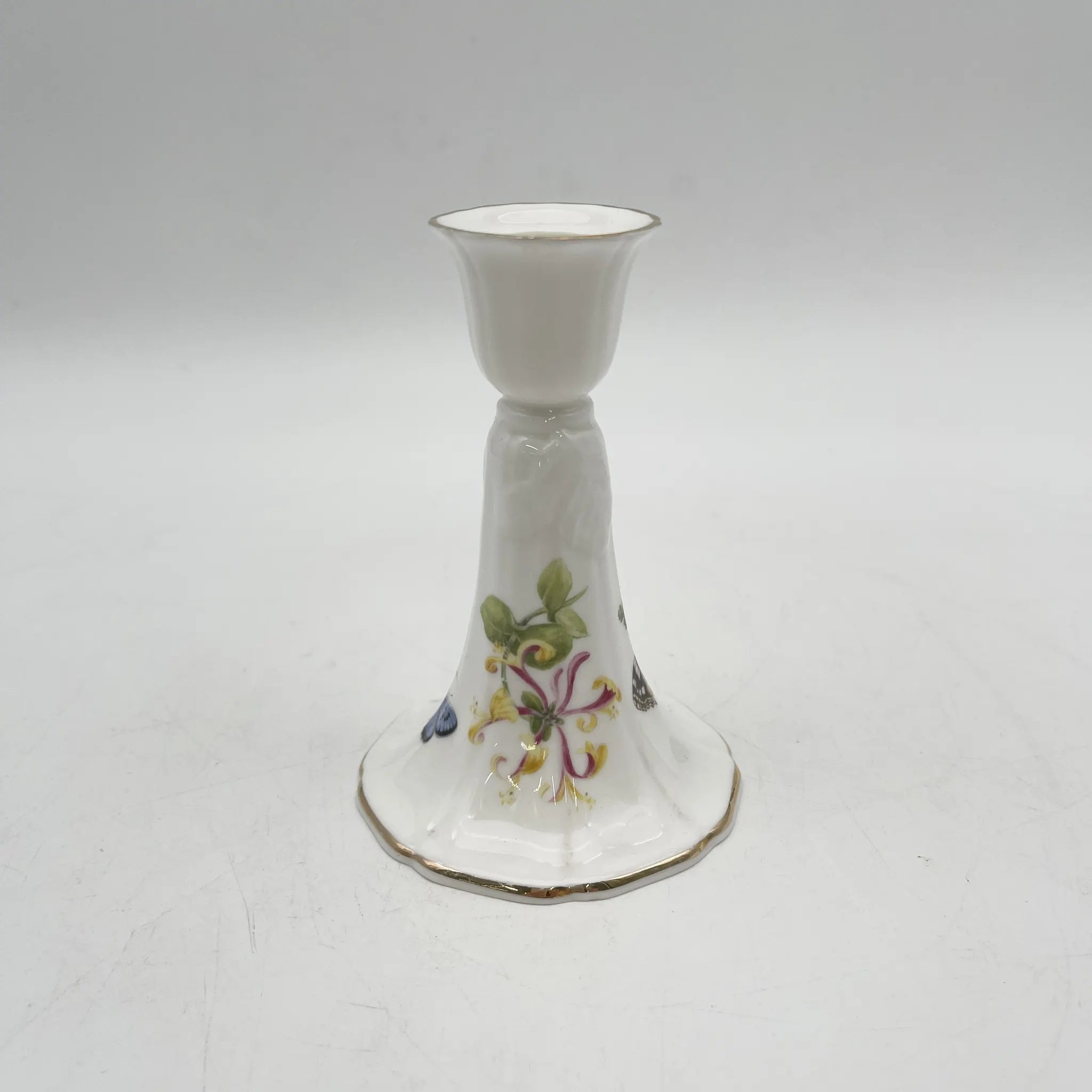 Royal Worcester /蜡烛架/ BUTTERFLIES /瓷器/英国/ 金彩，浮雕，蝴蝶，洛可可风格，古董风格，西洋陶瓷/[复古]