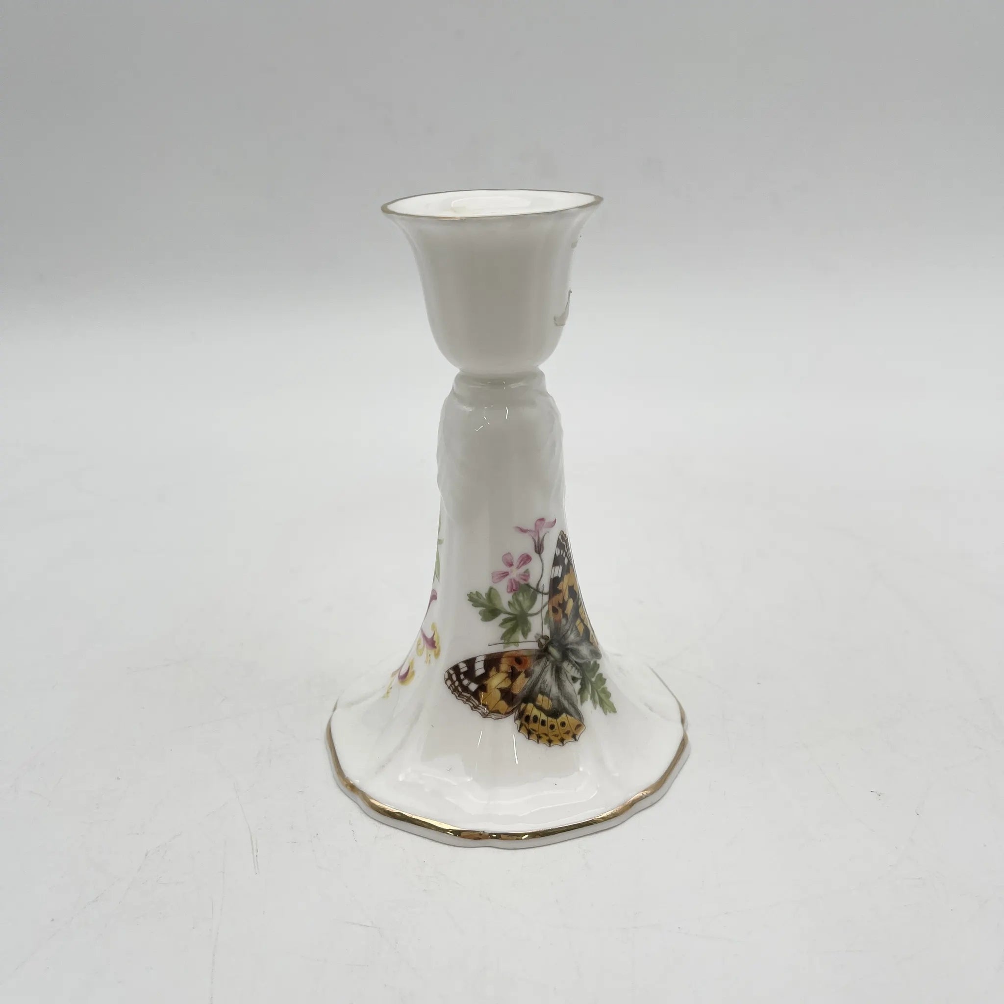 Royal Worcester /蜡烛架/ BUTTERFLIES /瓷器/英国/ 金彩，浮雕，蝴蝶，洛可可风格，古董风格，西洋陶瓷/[复古]