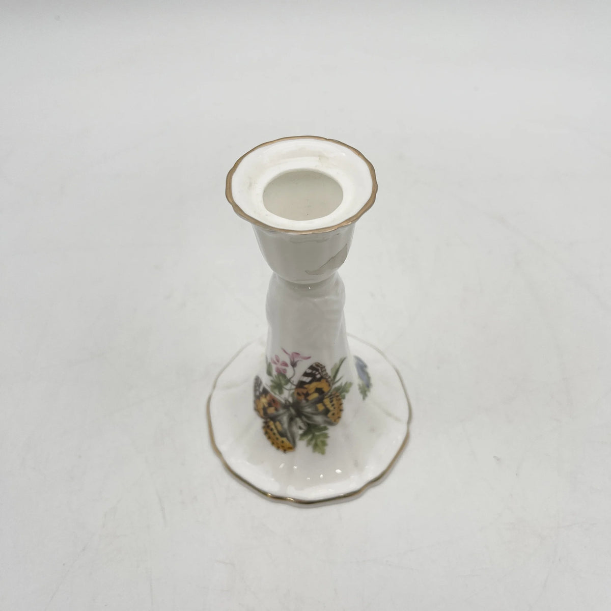 Royal Worcester /蜡烛架/ BUTTERFLIES /瓷器/英国/ 金彩，浮雕，蝴蝶，洛可可风格，古董风格，西洋陶瓷/[复古]