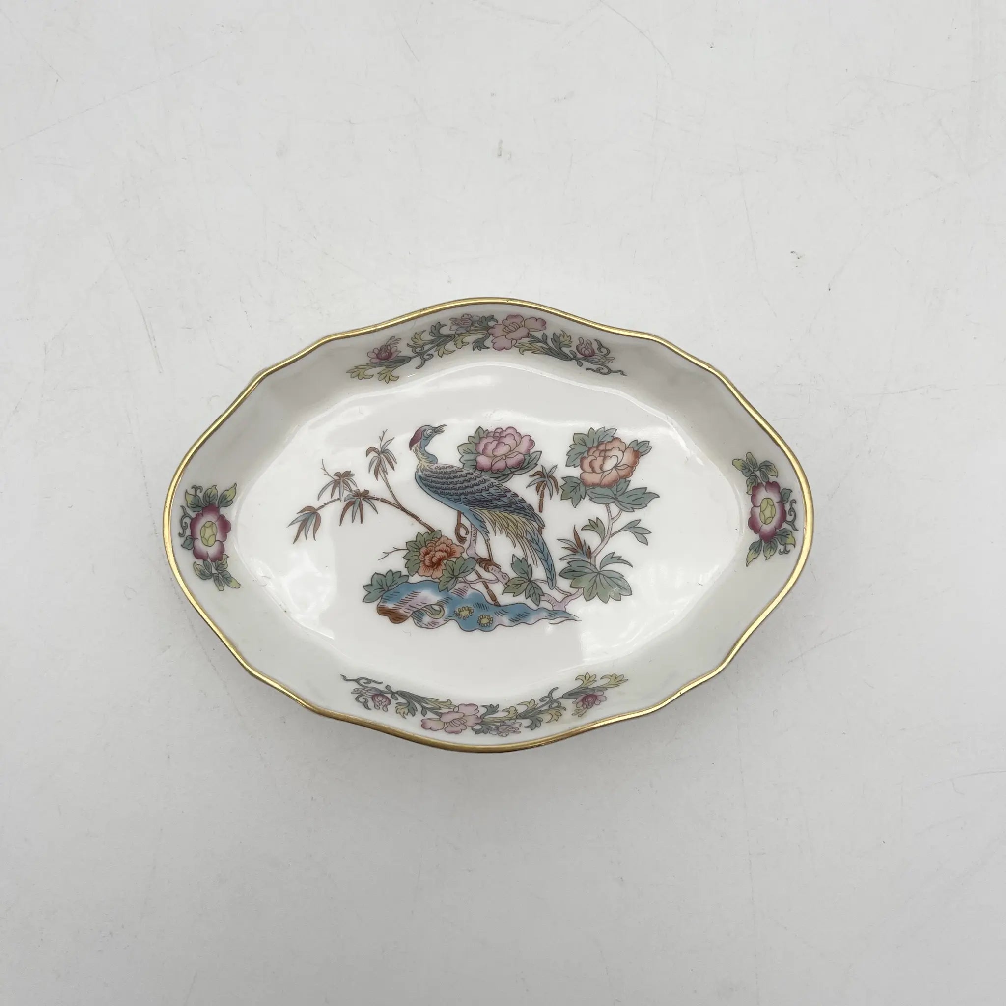 Wedgwood /小碟/ KUTANI CRANE /瓷器/英国/金彩，花鸟图，洛可可风格，古董风格，西洋陶瓷器/ [复古]
