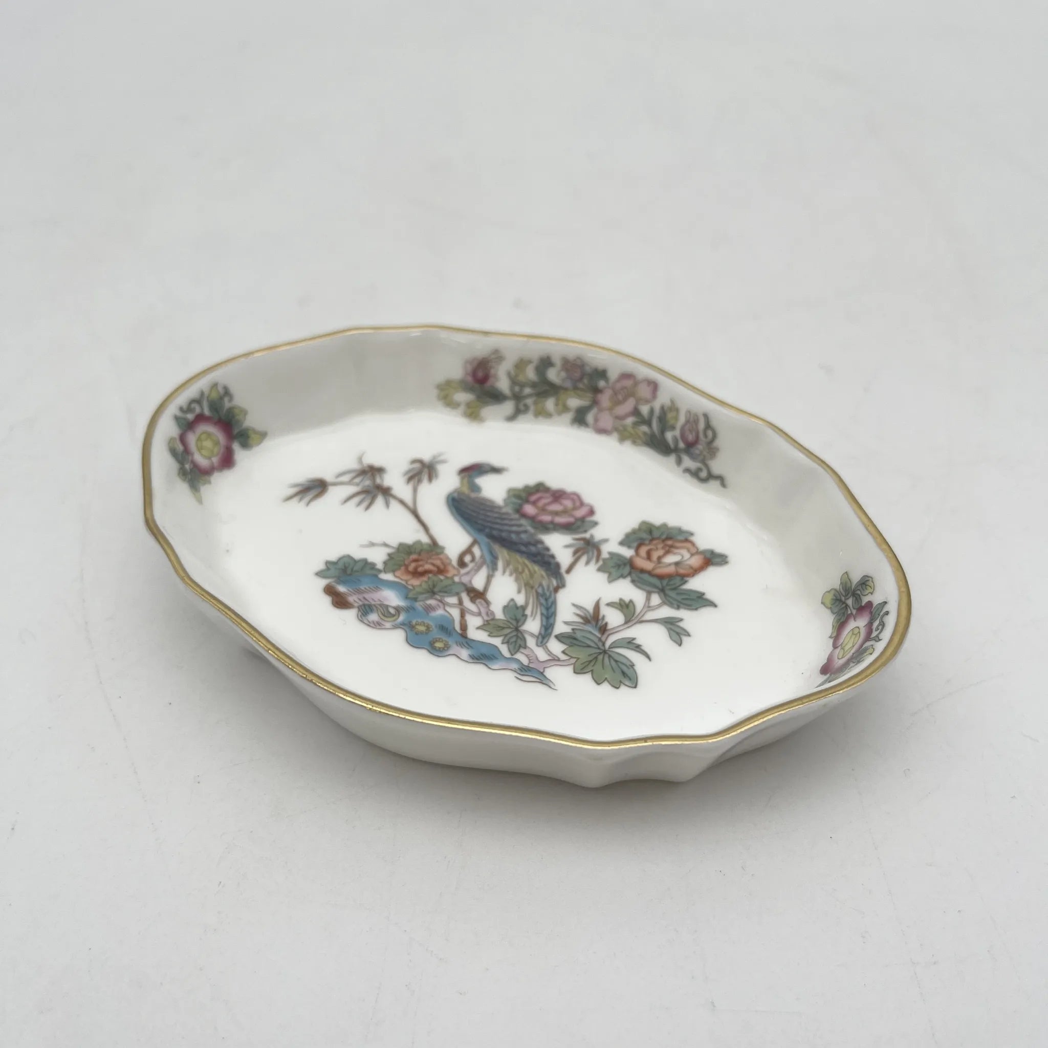 Wedgwood /小碟/ KUTANI CRANE /瓷器/英国/金彩，花鸟图，洛可可风格，古董风格，西洋陶瓷器/ [复古]