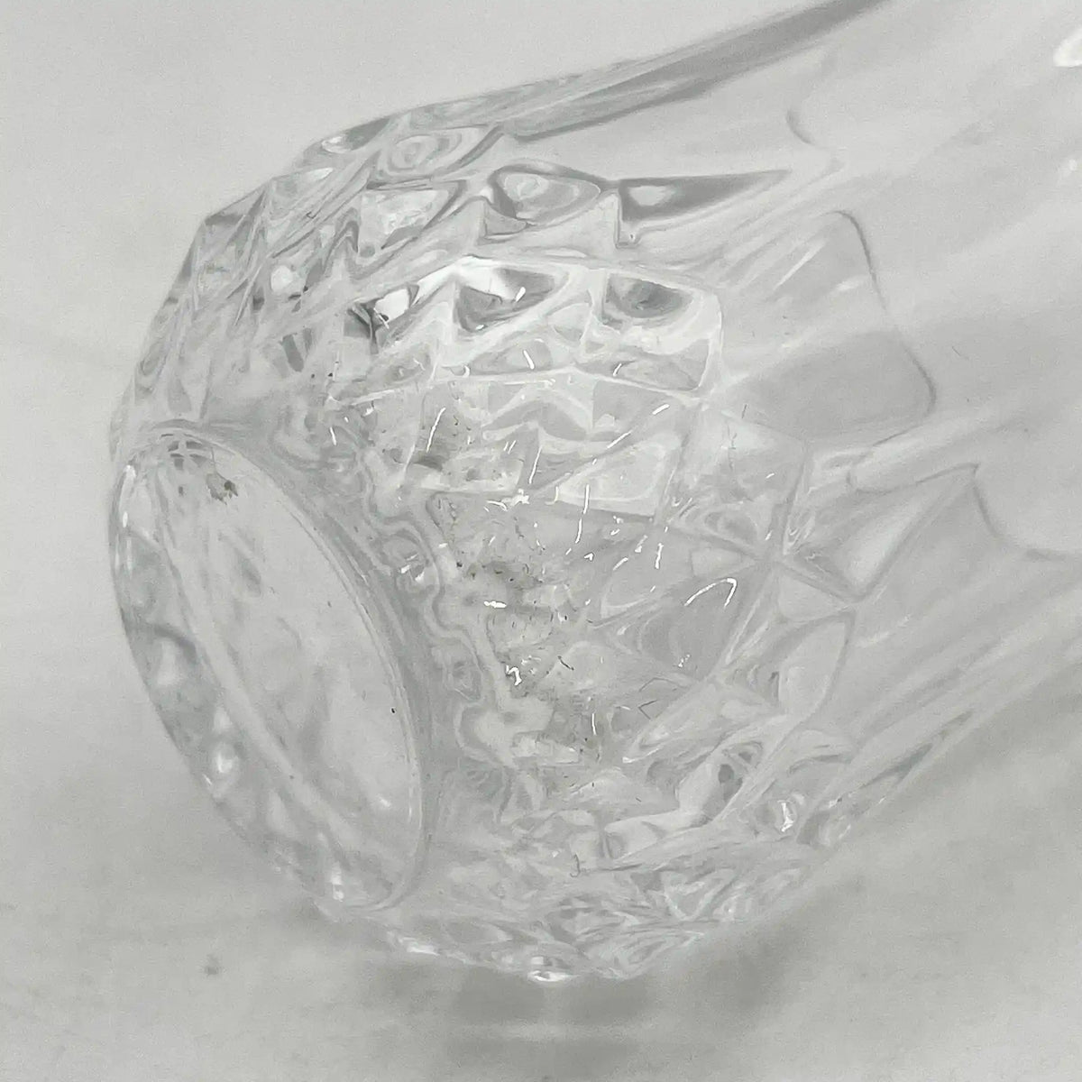 小玻璃杯2p /玻璃/钻石切割，格子切割，2件套，酒器，玻璃杯，复古/[复古]