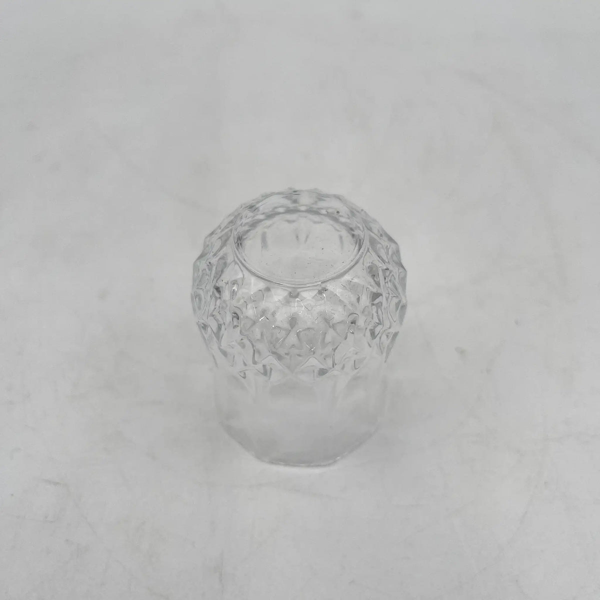 小玻璃杯2p /玻璃/钻石切割，格子切割，2件套，酒器，玻璃杯，复古/[复古]