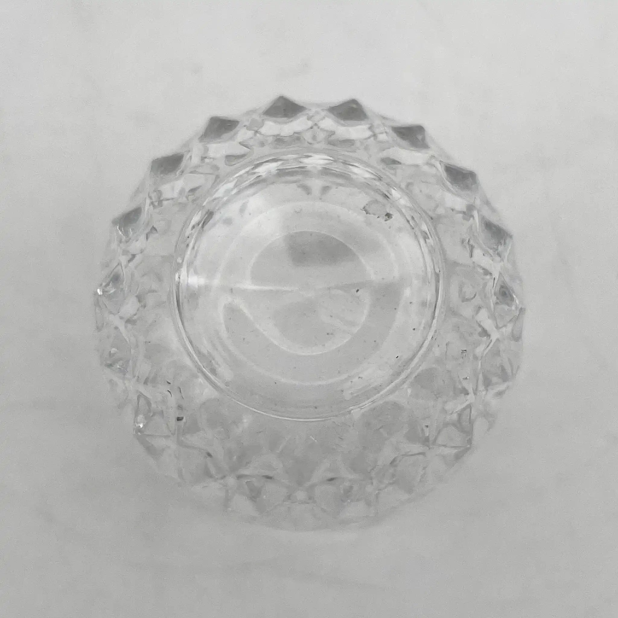 小玻璃杯2p /玻璃/钻石切割，格子切割，2件套，酒器，玻璃杯，复古/[复古]