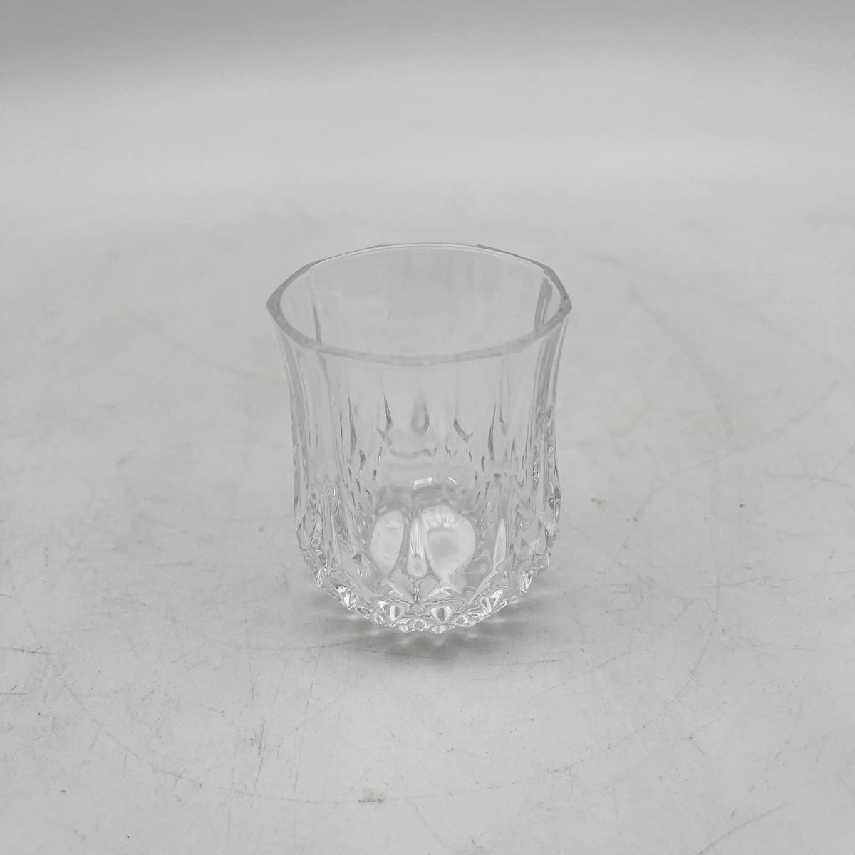 小玻璃杯2p /玻璃/钻石切割，格子切割，2件套，酒器，玻璃杯，复古/[复古]