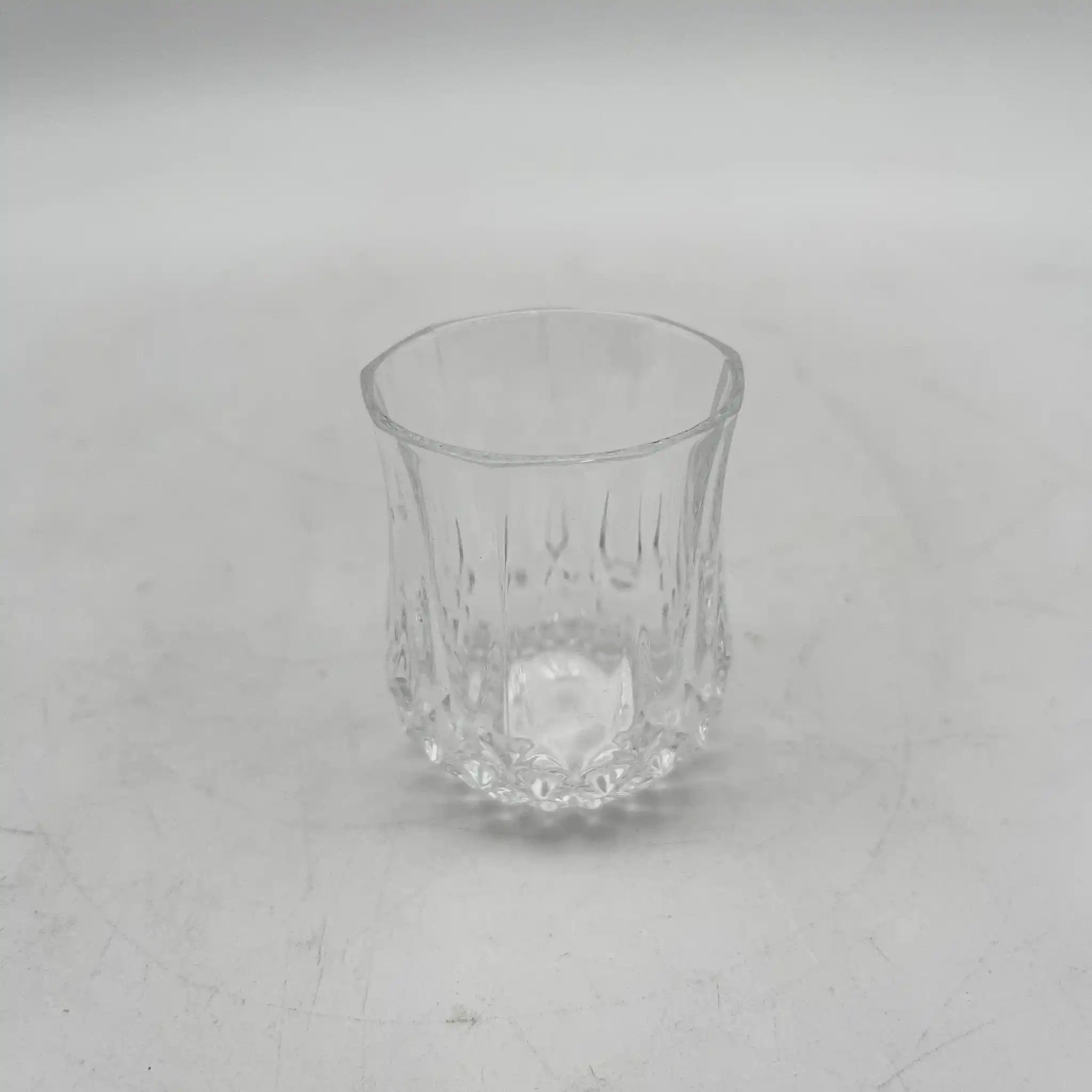 小玻璃杯2p /玻璃/钻石切割，格子切割，2件套，酒器，玻璃杯，复古/[复古]