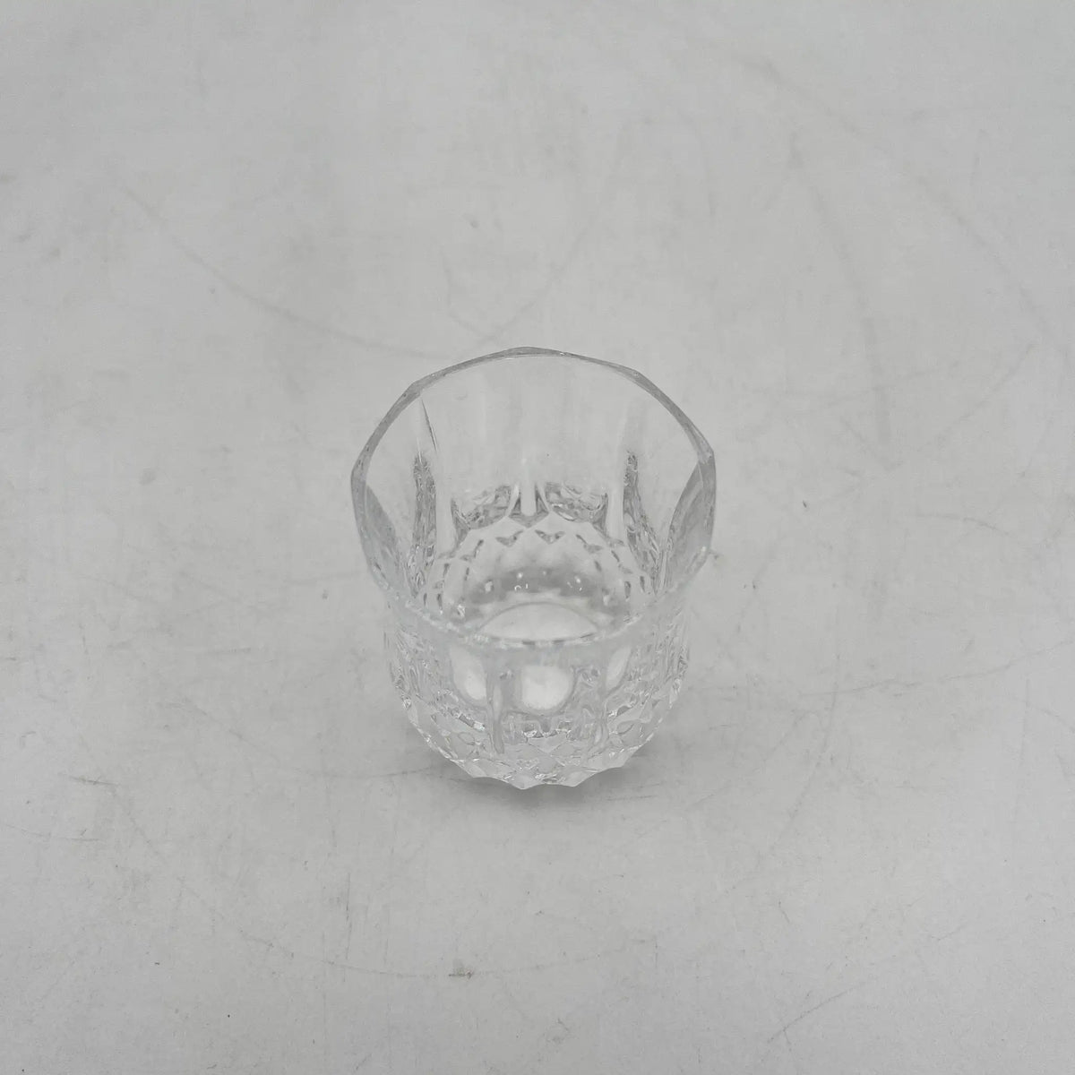 小玻璃杯2p /玻璃/钻石切割，格子切割，2件套，酒器，玻璃杯，复古/[复古]