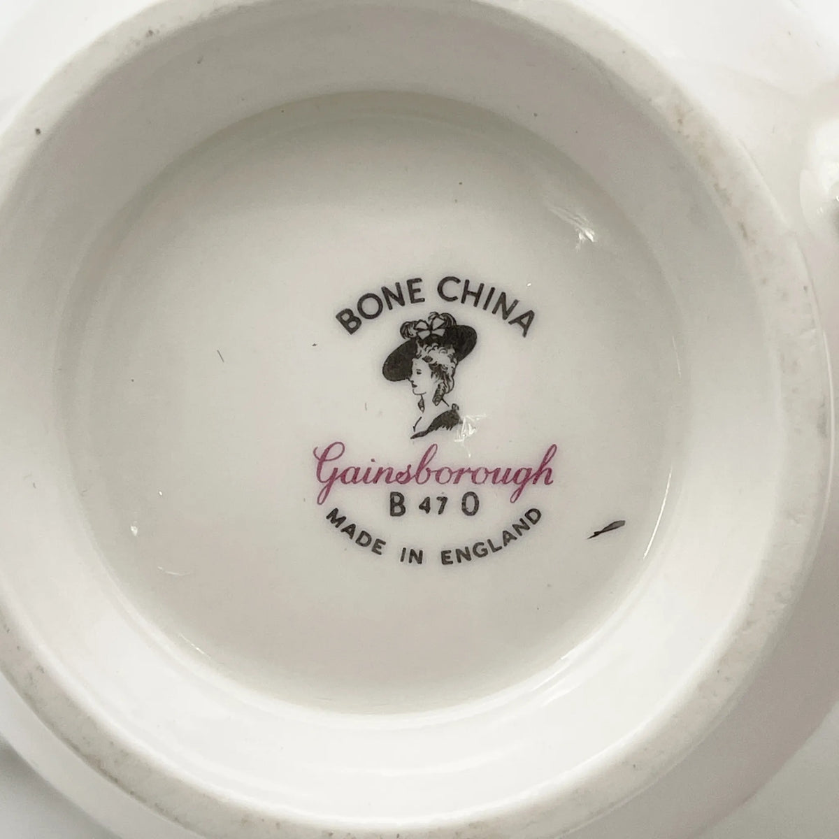 Gainsborough（盖恩斯伯勒）/奶油/ 1960s- /中国/英国/粉红玫瑰图案，金色装饰，带高地，下午茶，花卉图案，西式餐具/ [复古]