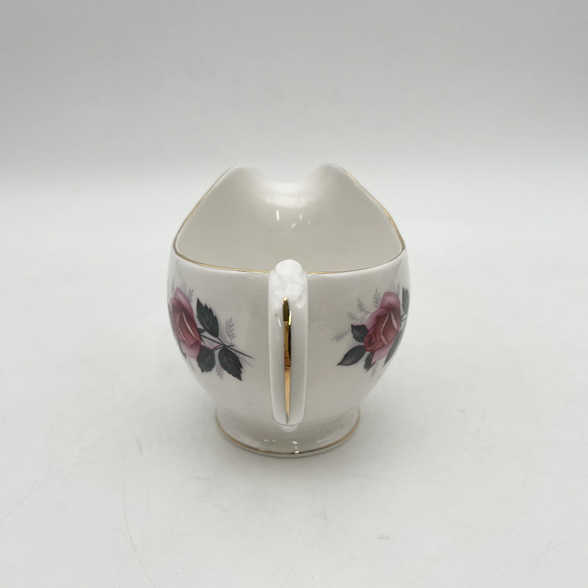 Gainsborough（盖恩斯伯勒）/奶油/ 1960s- /中国/英国/粉红玫瑰图案，金色装饰，带高地，下午茶，花卉图案，西式餐具/ [复古]