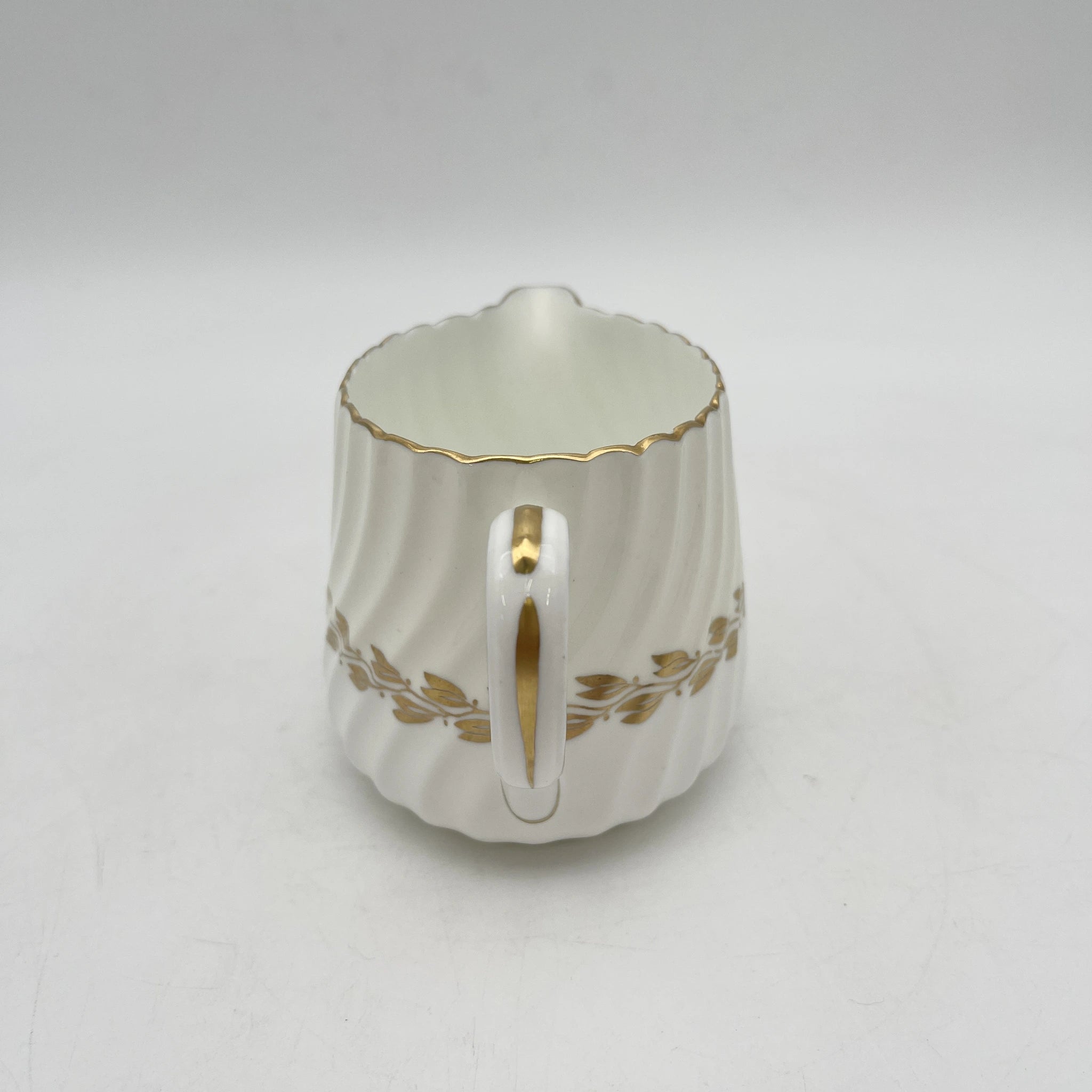MINTON（ミントン） / クリーマー / 1900s- / 磁器 / イギリス / スワールフルーテッド,金彩月桂樹,ゴールドトリム / [アンティーク]