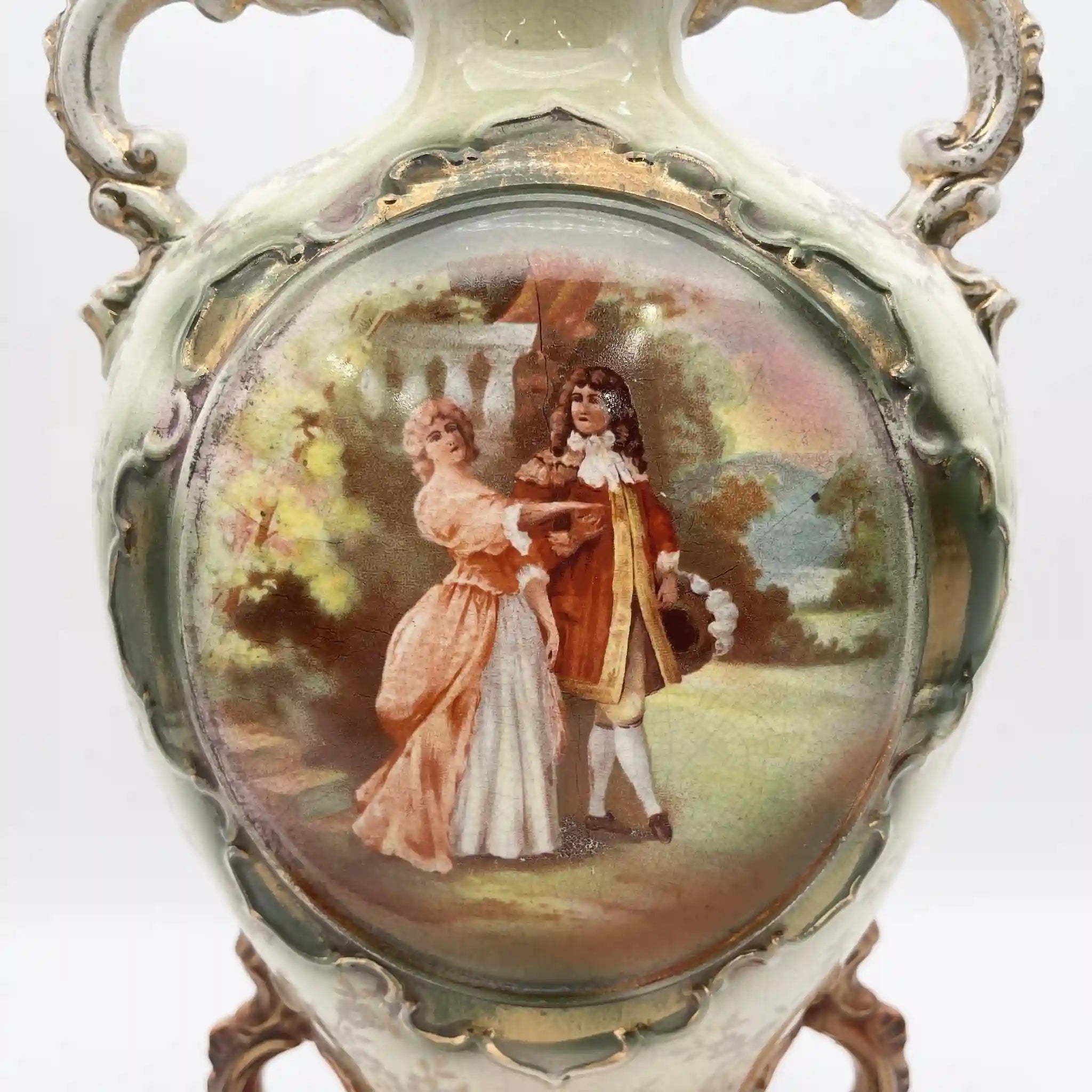 飾り壺 / 1920s- / 磁器 / アカンサス彫刻,フラゴナール様式,宮廷画家風, / [アンティーク]