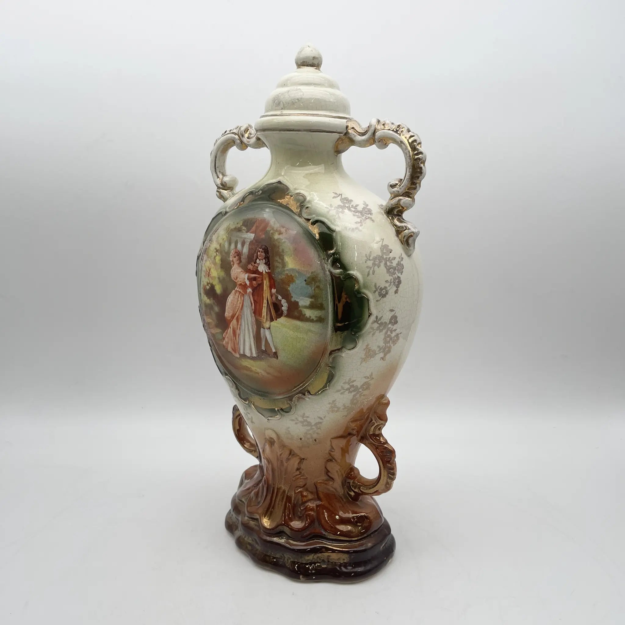 飾り壺 / 1920s- / 磁器 / アカンサス彫刻,フラゴナール様式,宮廷画家風, / [アンティーク]