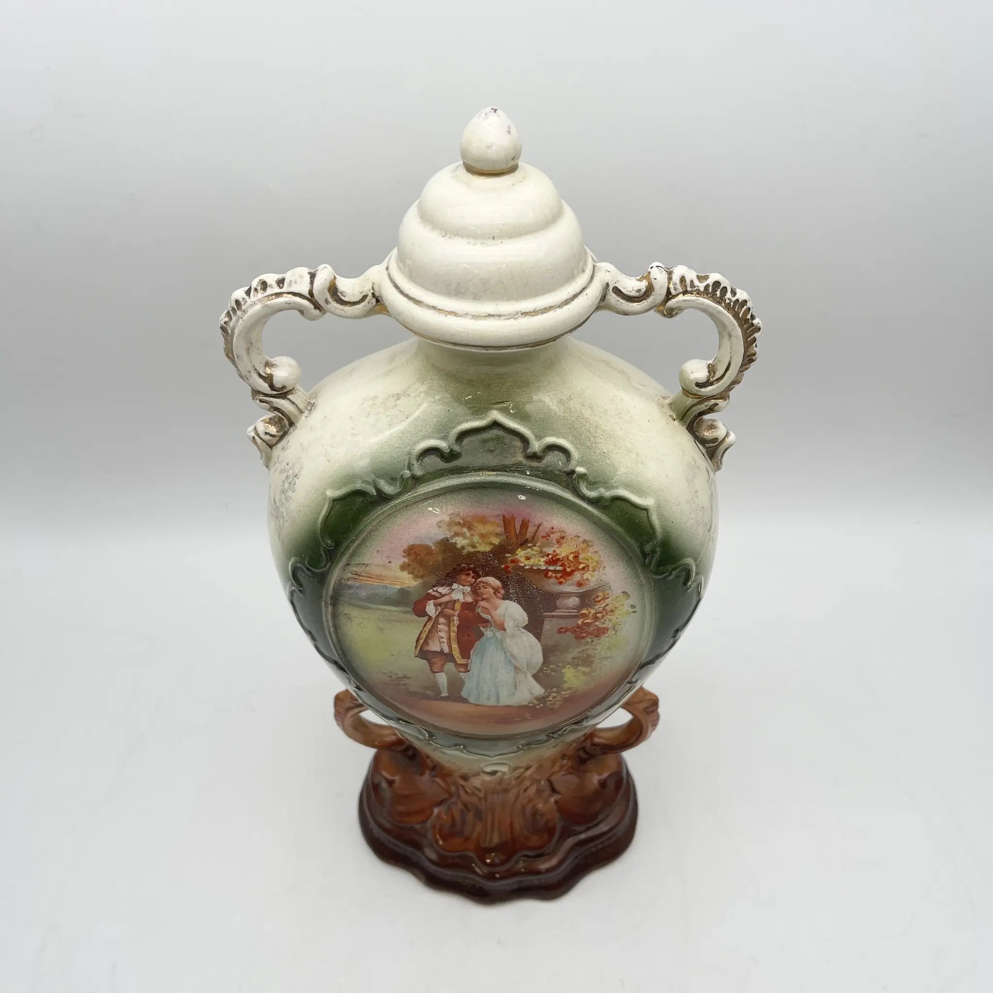 飾り壺 / 1920s- / 磁器 / アカンサス彫刻,フラゴナール様式,宮廷画家風, / [アンティーク]