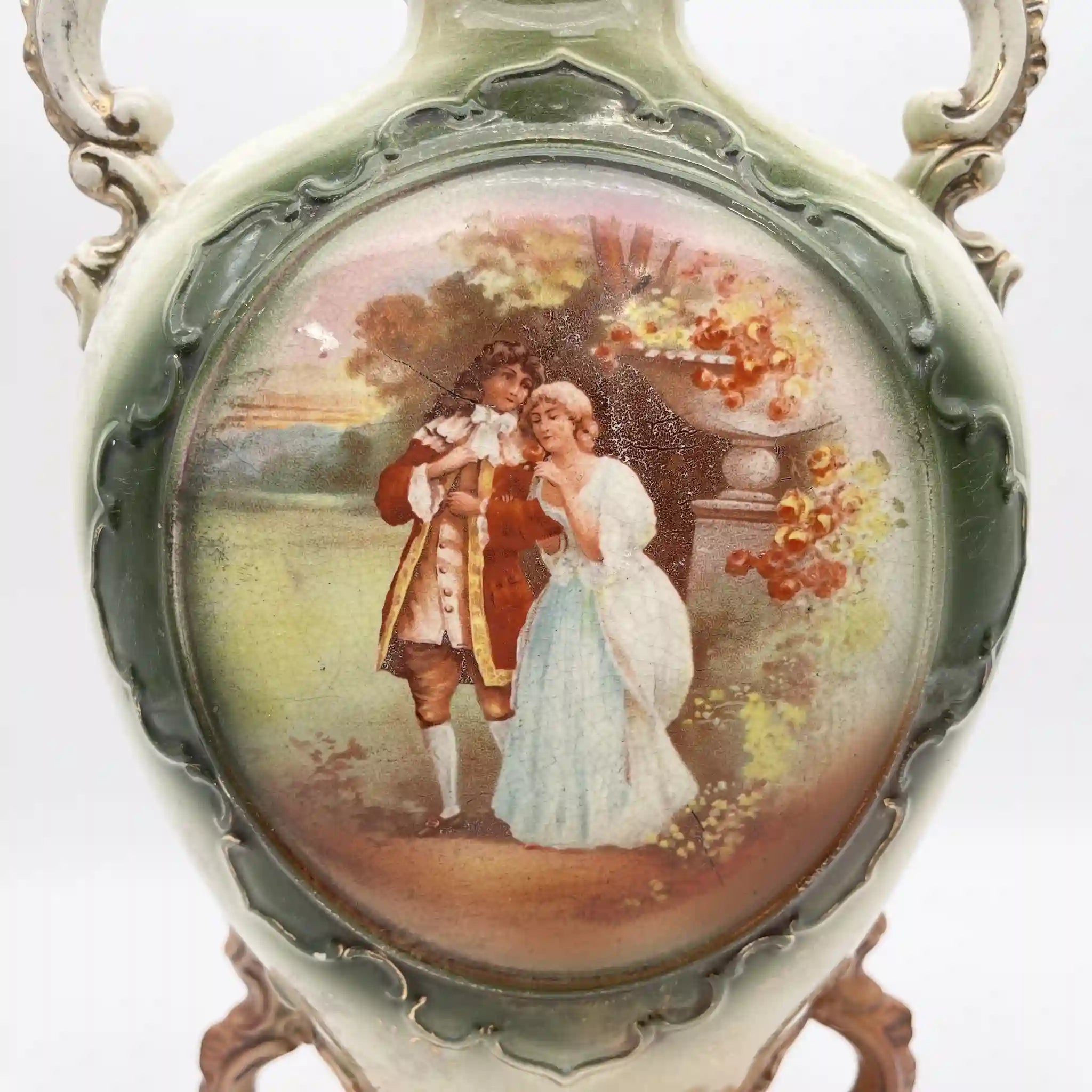 飾り壺 / 1920s- / 磁器 / アカンサス彫刻,フラゴナール様式,宮廷画家風, / [アンティーク]