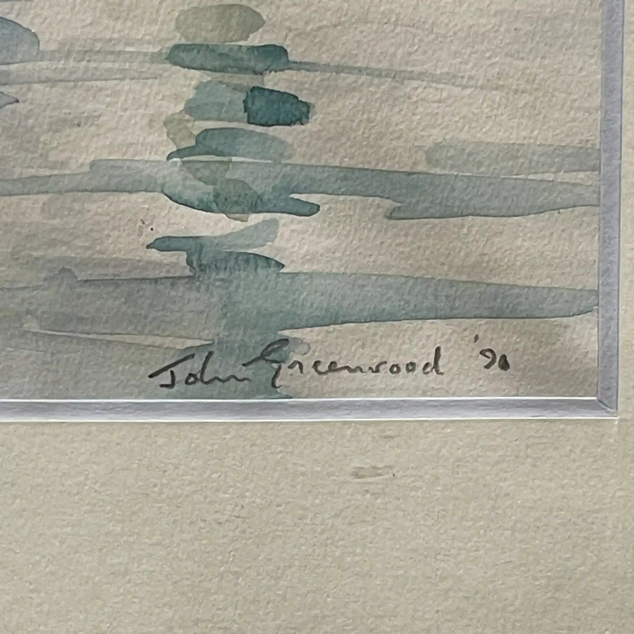 絵画 / 1990s- / 紙 / フランス / 水彩画,直筆サイン入り,ウッドフレーム / [リユース]