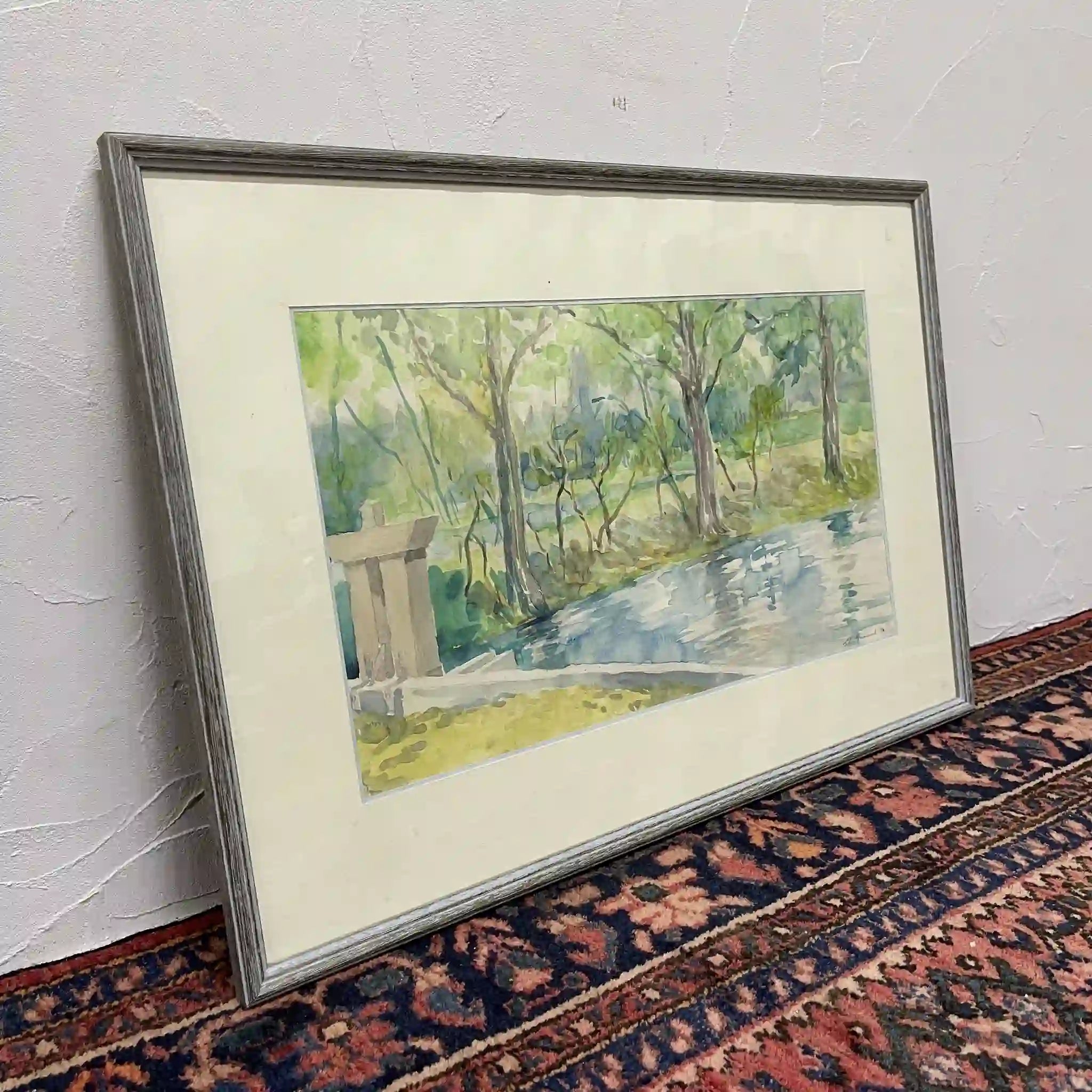 絵画 / 1990s- / 紙 / フランス / 水彩画,直筆サイン入り,ウッドフレーム / [リユース]