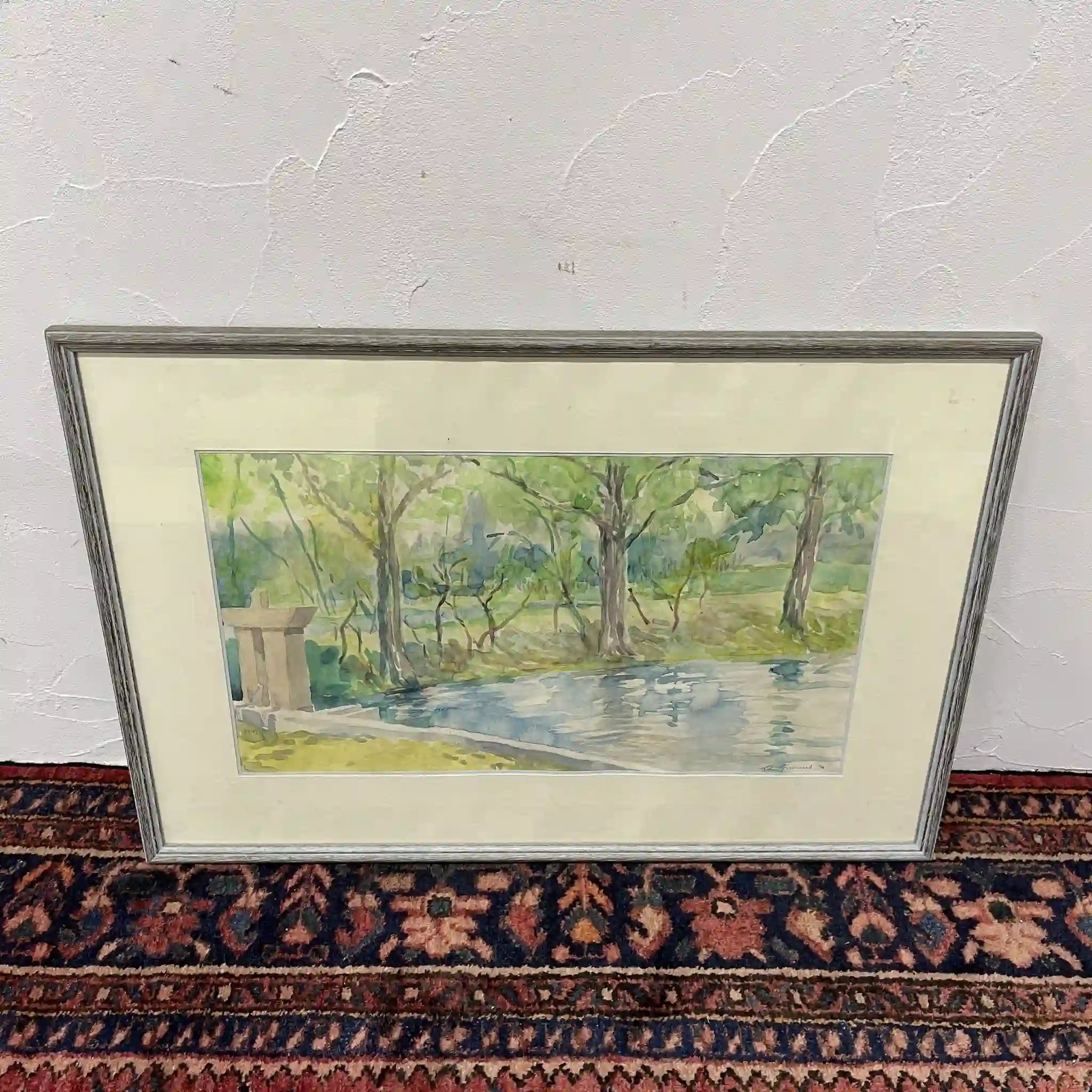 絵画 / 1990s- / 紙 / フランス / 水彩画,直筆サイン入り,ウッドフレーム / [リユース]