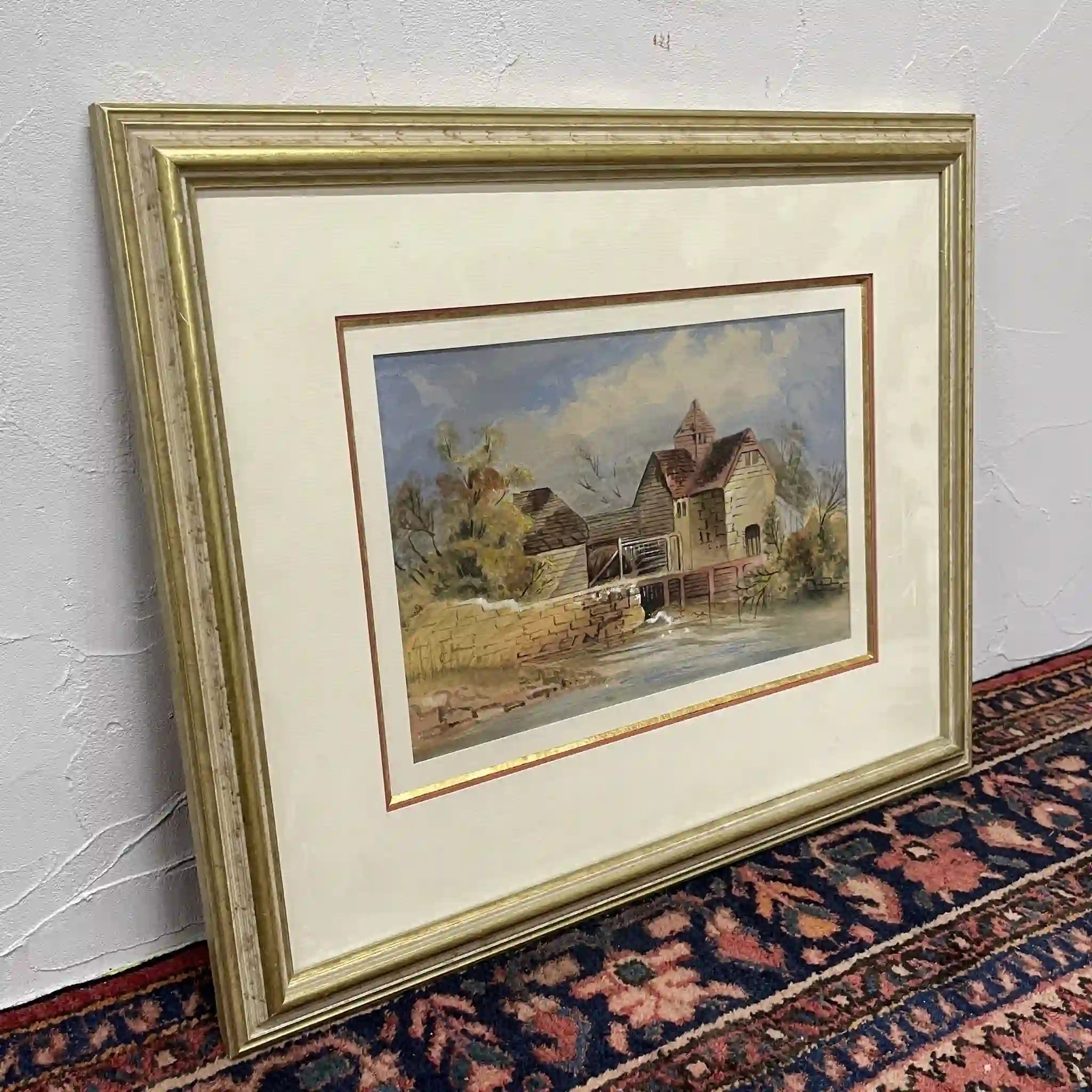 絵画 / 2000s- / 紙 / イギリス / 水彩画,風景画,ゴールドフレーム / [リユース]