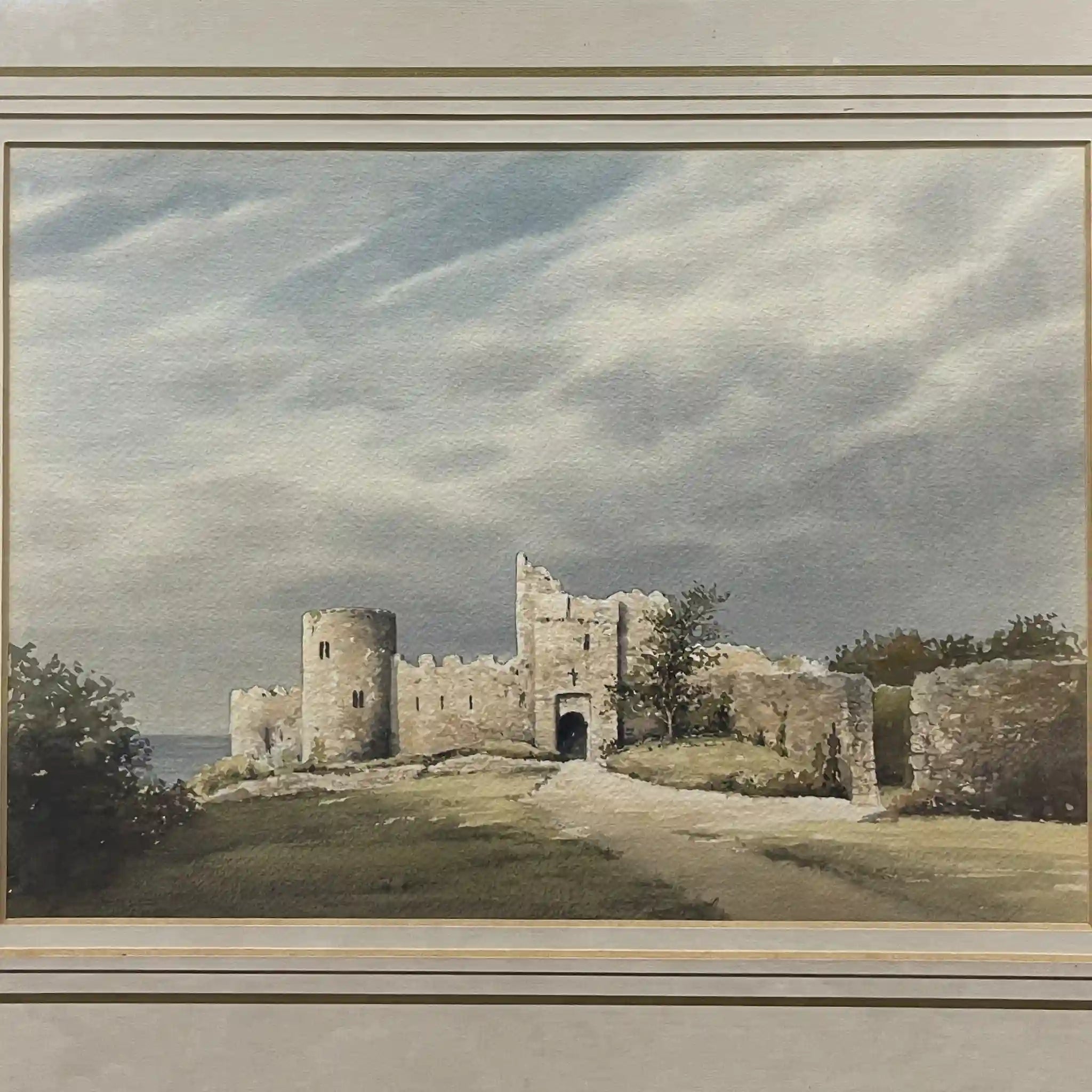 絵画 / 1980s- / 紙 / イギリス / 水彩画,風景画,マナービア城 / [リユース]