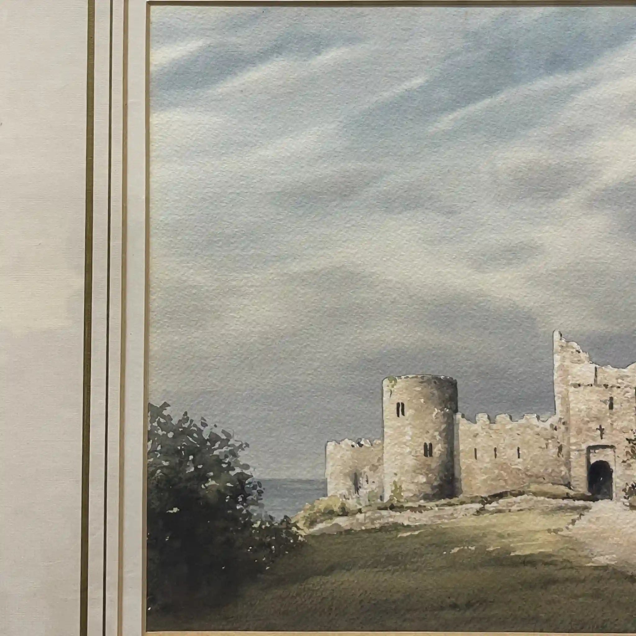 絵画 / 1980s- / 紙 / イギリス / 水彩画,風景画,マナービア城 / [リユース]