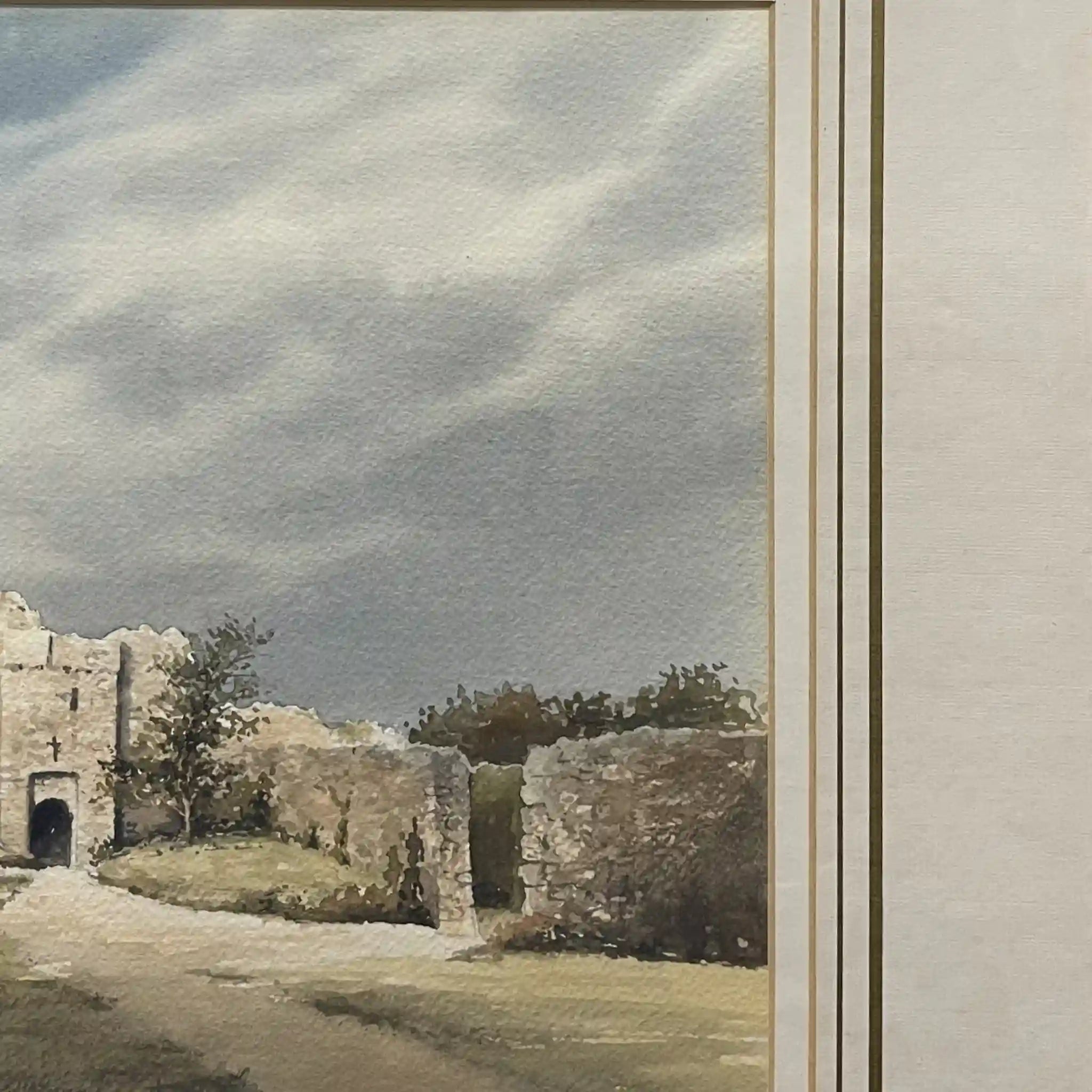 絵画 / 1980s- / 紙 / イギリス / 水彩画,風景画,マナービア城 / [リユース]
