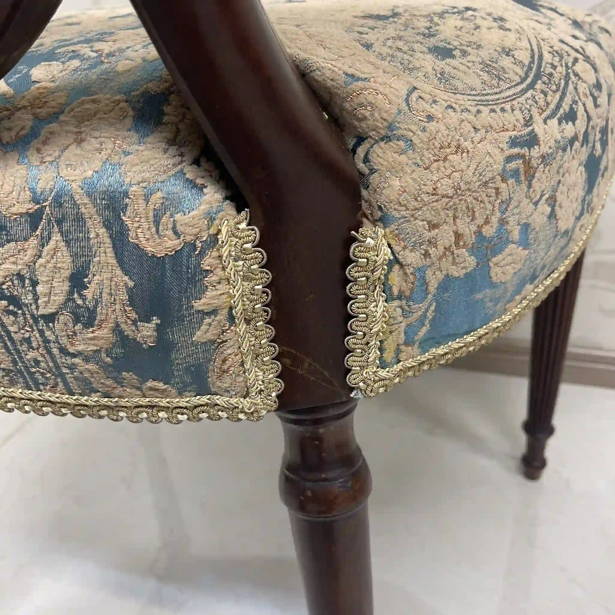 Dining chair (salon chair) / Hepplewhite style / 1990-2000s / England / British furniture, vintage chair, acanthus / [Vintage]