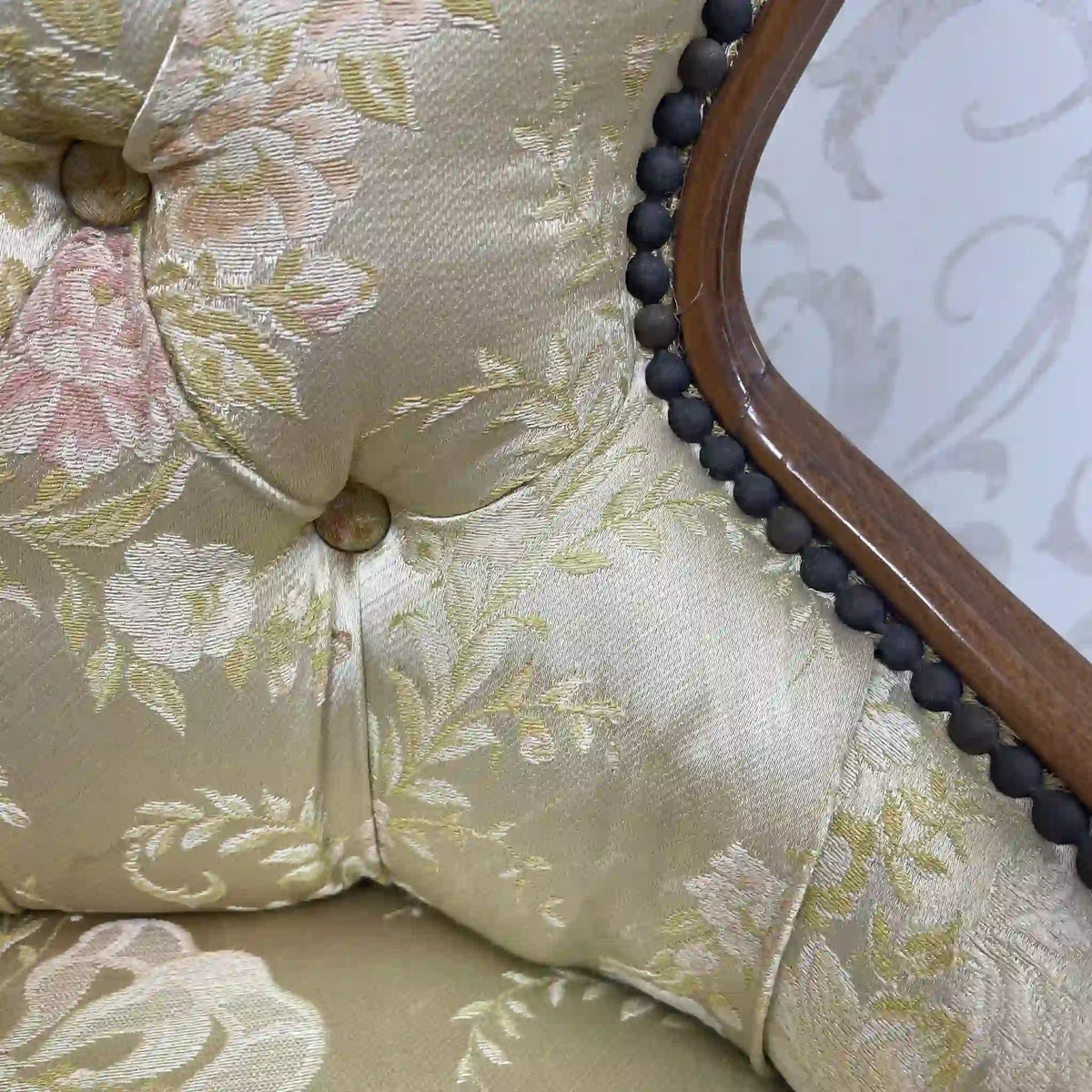 Armchair (dining chair) / Louis XV style / 1990-2000s / France / Salon chair, lounge chair, French antique, cat legs, antique style, rococo style / [Vintage]
