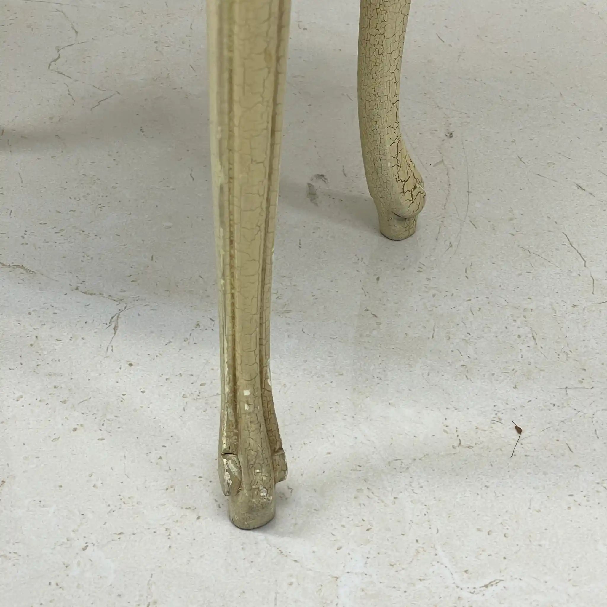 Side Chest / Late 20th Century / Wood / Cabriole Legs, Floral, Gilt, Hand-Painted / [Antique]