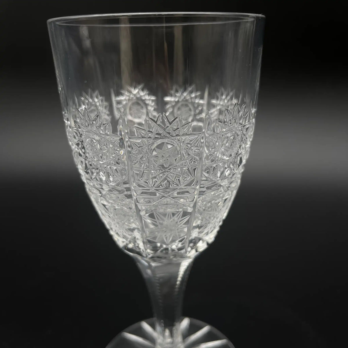 ラスカボヘミア（Laska Bohemiaglass） / ワイングラス(ボヘミアグラス) / 500PK / 20世紀後半 / クリスタルガラス / チェコ / ペアグラス,クリスタルガラス,チェコ製,高級食器,2客セット,切子グラス / [リユース]