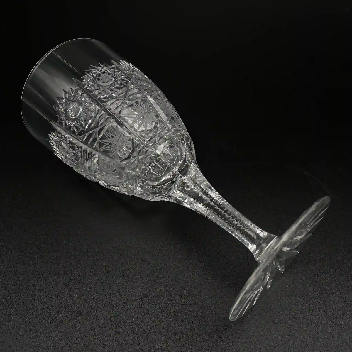 ラスカボヘミア（Laska Bohemiaglass） / ワイングラス(ボヘミアグラス) / 500PK / 20世紀後半 / クリスタルガラス / チェコ / ペアグラス,クリスタルガラス,チェコ製,高級食器,2客セット,切子グラス / [リユース]