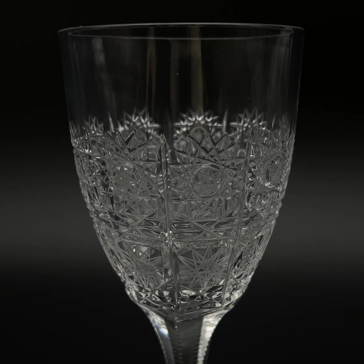 ラスカボヘミア（Laska Bohemiaglass） / ワイングラス(ボヘミアグラス) / 500PK / 20世紀後半 / クリスタルガラス / チェコ / ペアグラス,クリスタルガラス,チェコ製,高級食器,2客セット,切子グラス / [リユース]